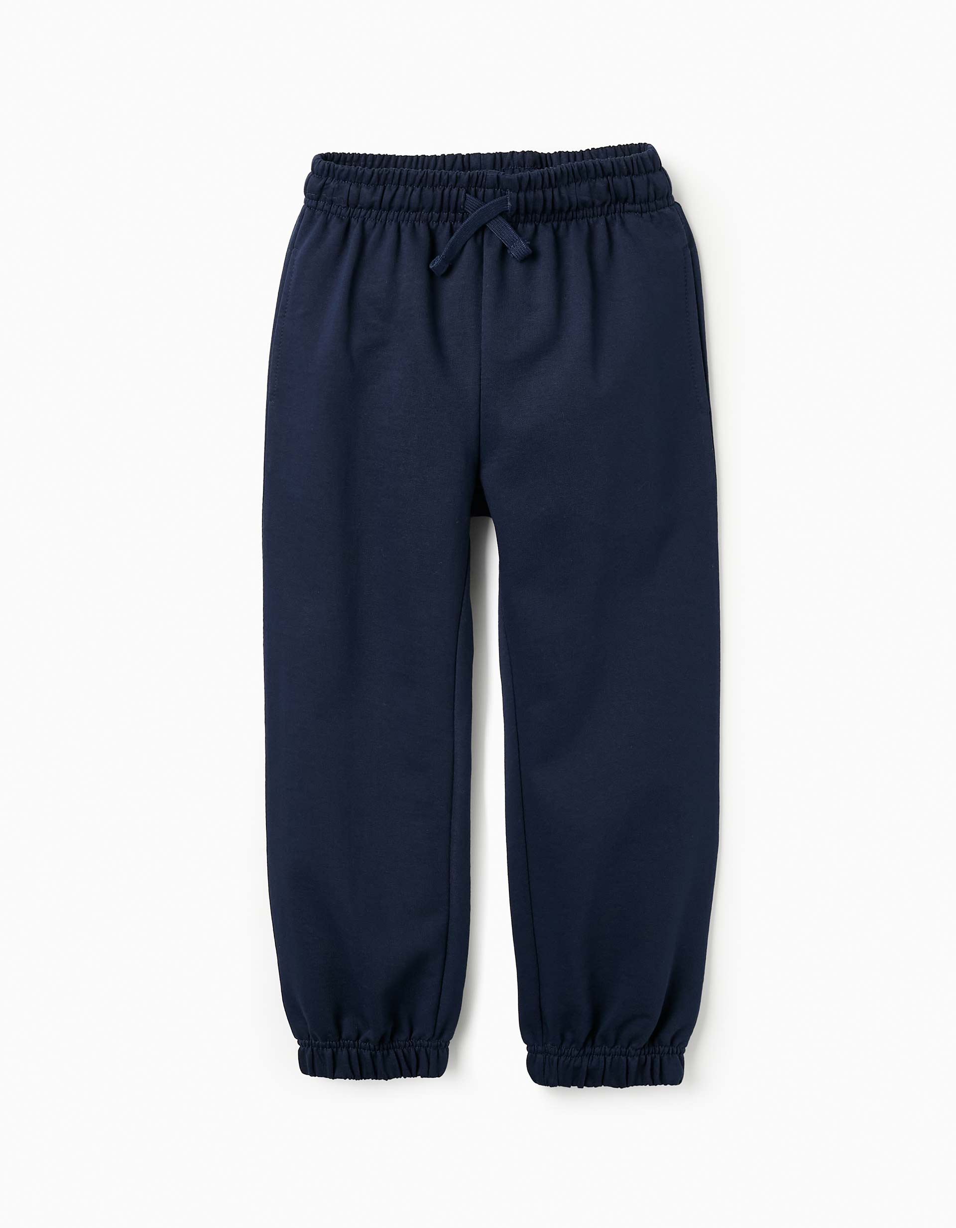 Pantalon de Sport en Coton pour Fille, Bleu Foncé