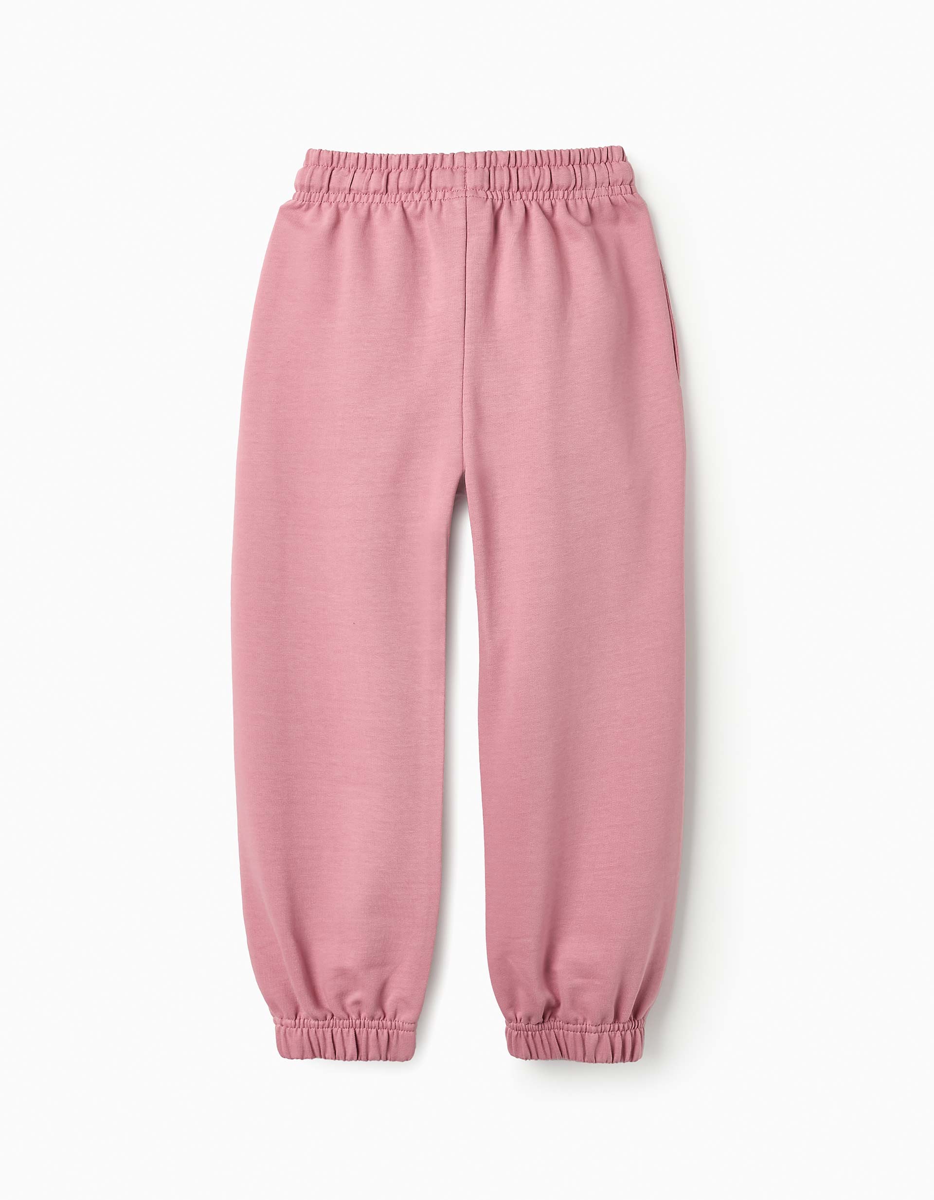 Pantalón de Chándal en Algodón para Niña, Rosa