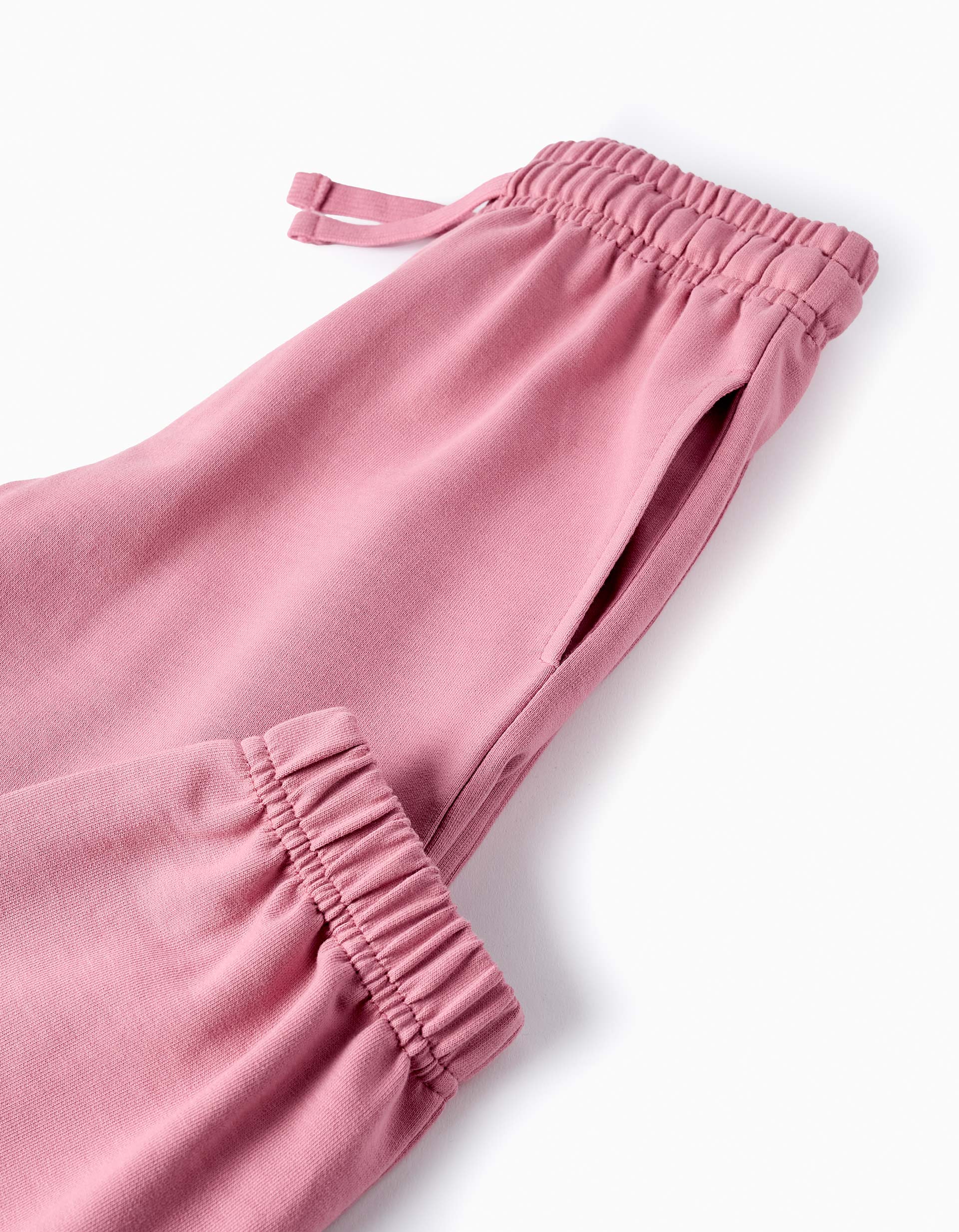 Pantalon de Sport en Coton pour Fille, Rose