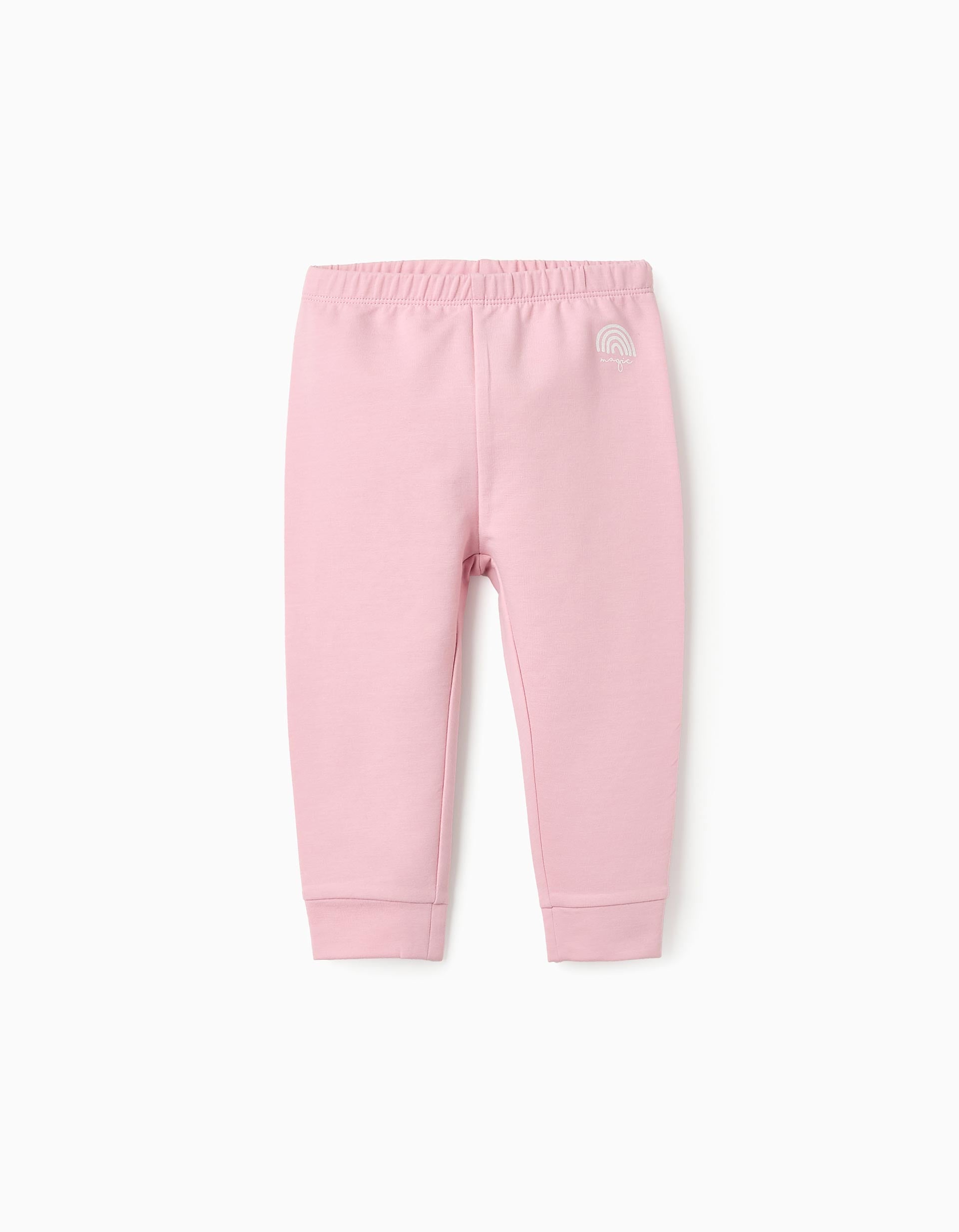 Joggers with Glitter Detail for Baby Girls, Pink