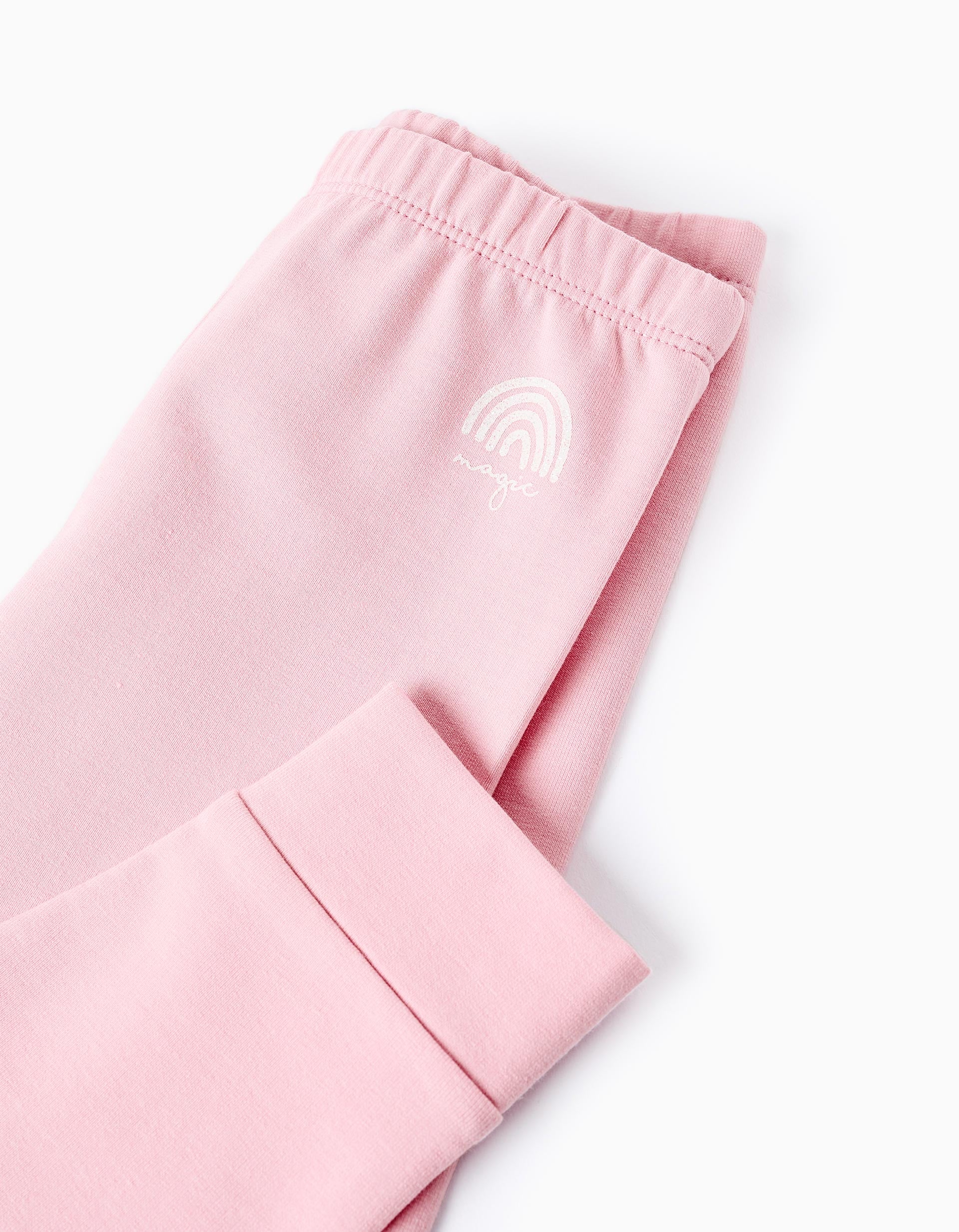 Pantalón de Chándal con Detalle de Purpurina para Bebé Niña, Rosa