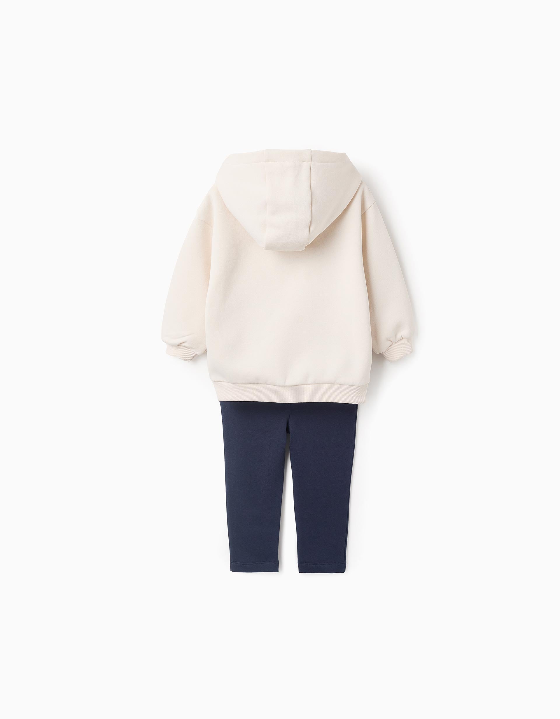 Sweatshirt+ Leggings for Baby Girls 'Mummy and Me', Beige/Blue