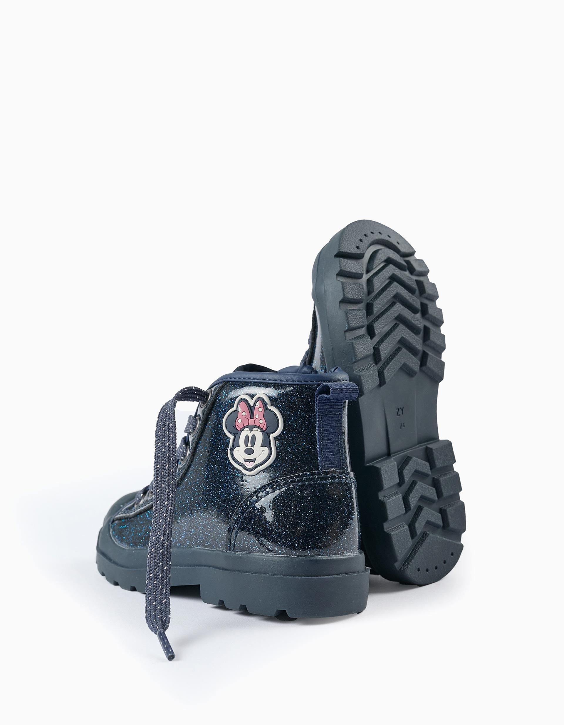 Botas con Brillantes para Bebé Niña 'Minnie', Azul Oscuro