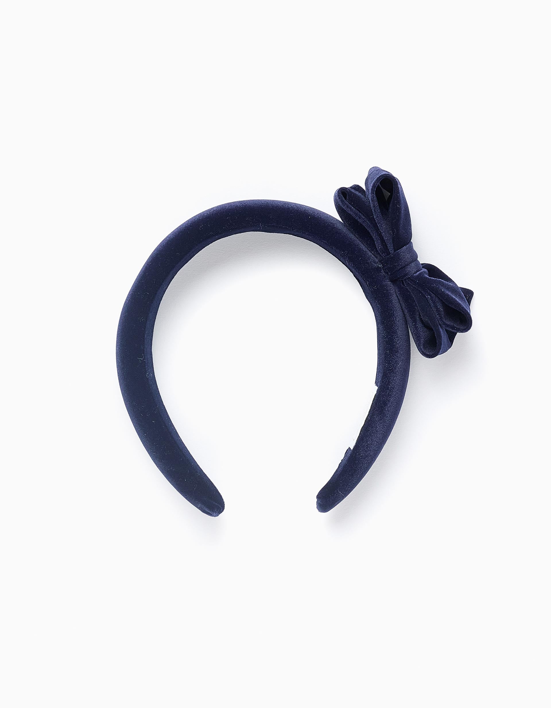 Headband with Velvet Bow for Baby and Girls, Dark Blue