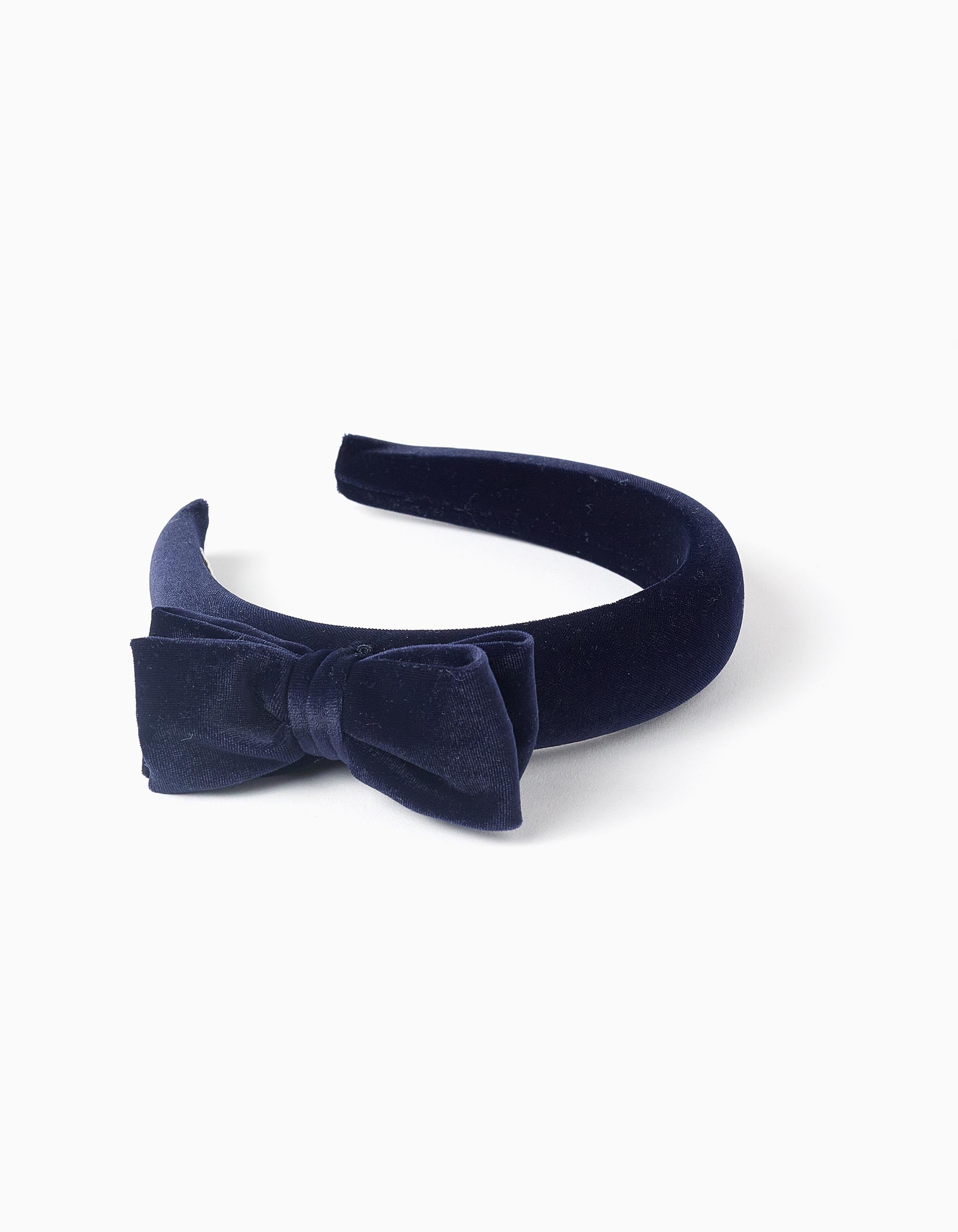 Headband with Velvet Bow for Baby and Girls, Dark Blue