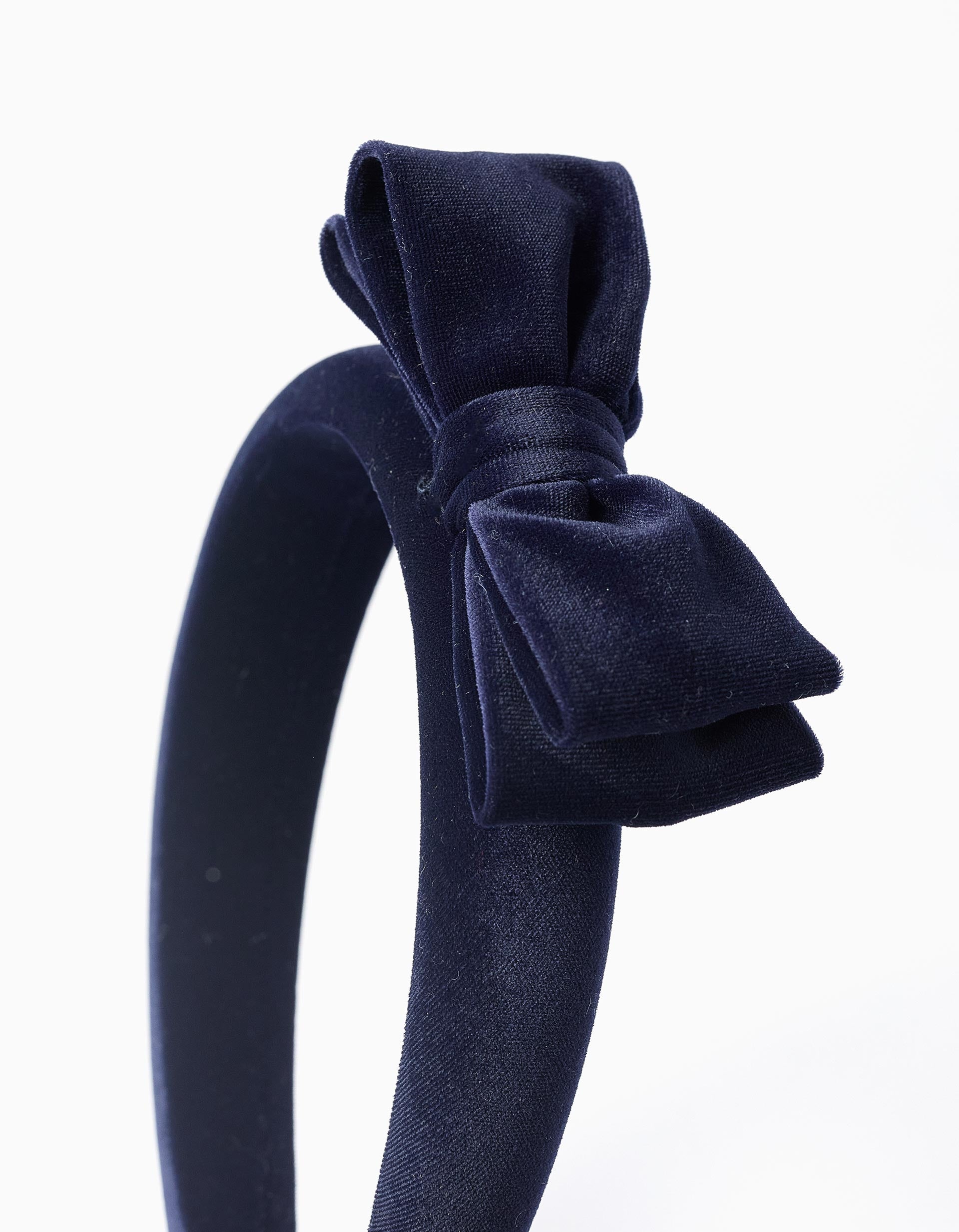 Headband with Velvet Bow for Baby and Girls, Dark Blue