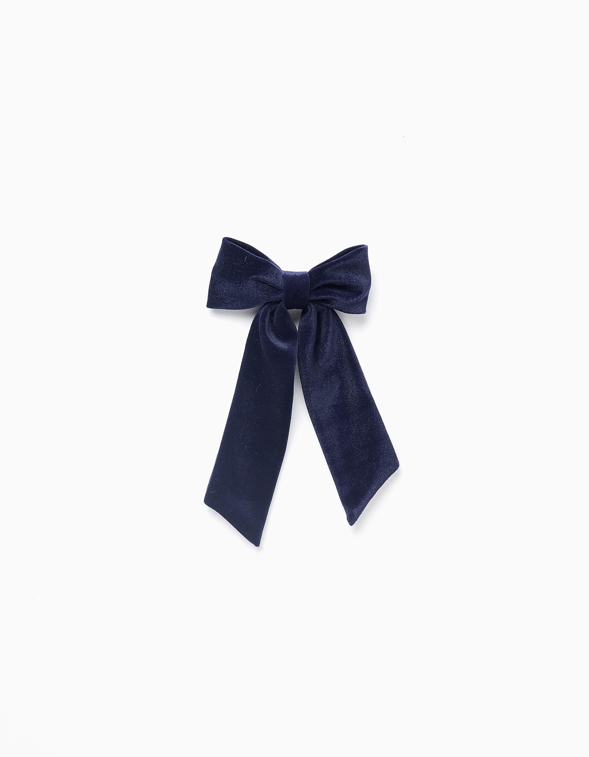 Hair Slide with Velvet Bow for Baby Girls, Dark Blue