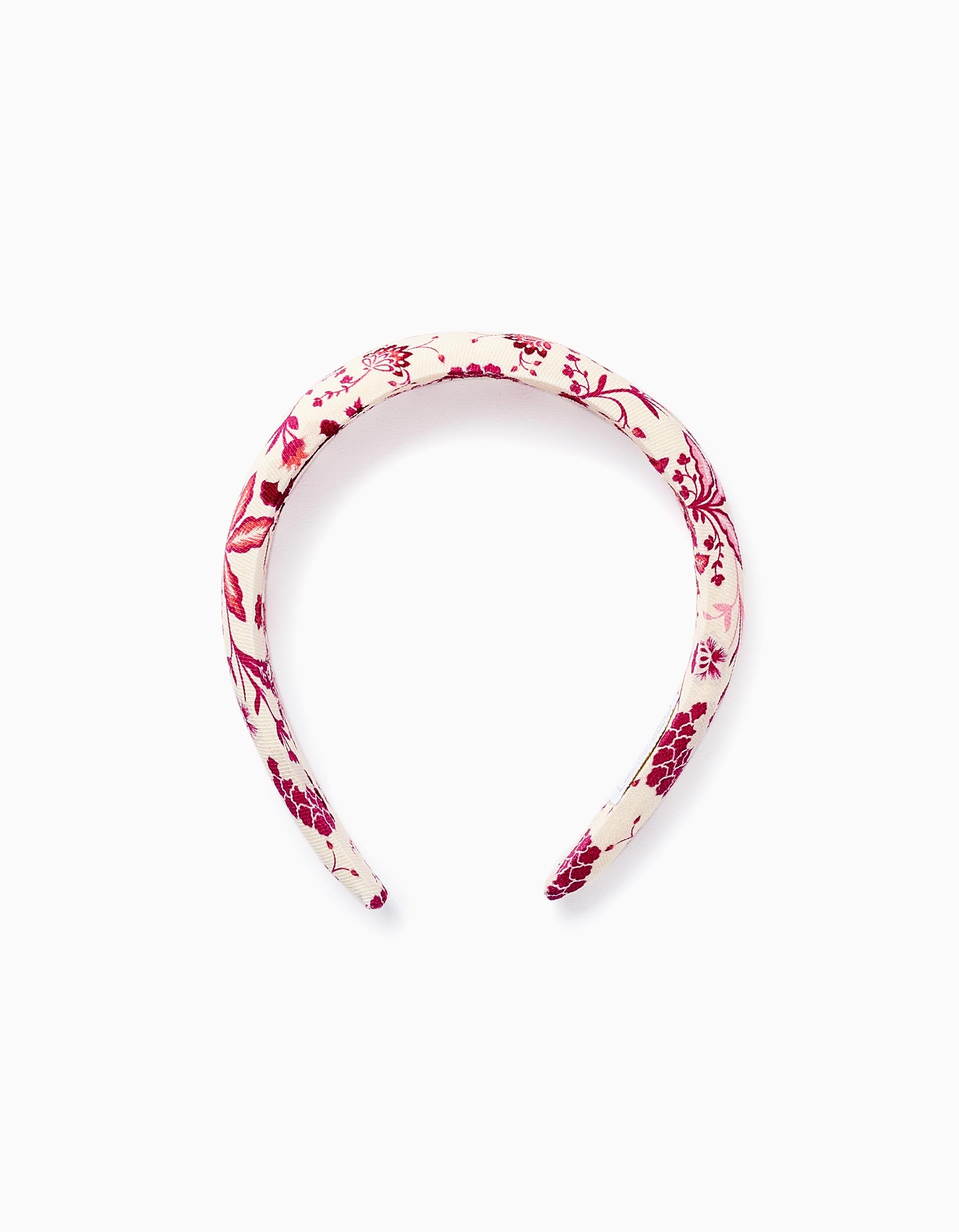 Bandolete Floral Almofadada para Bebé e Menina, Bege/Rosa