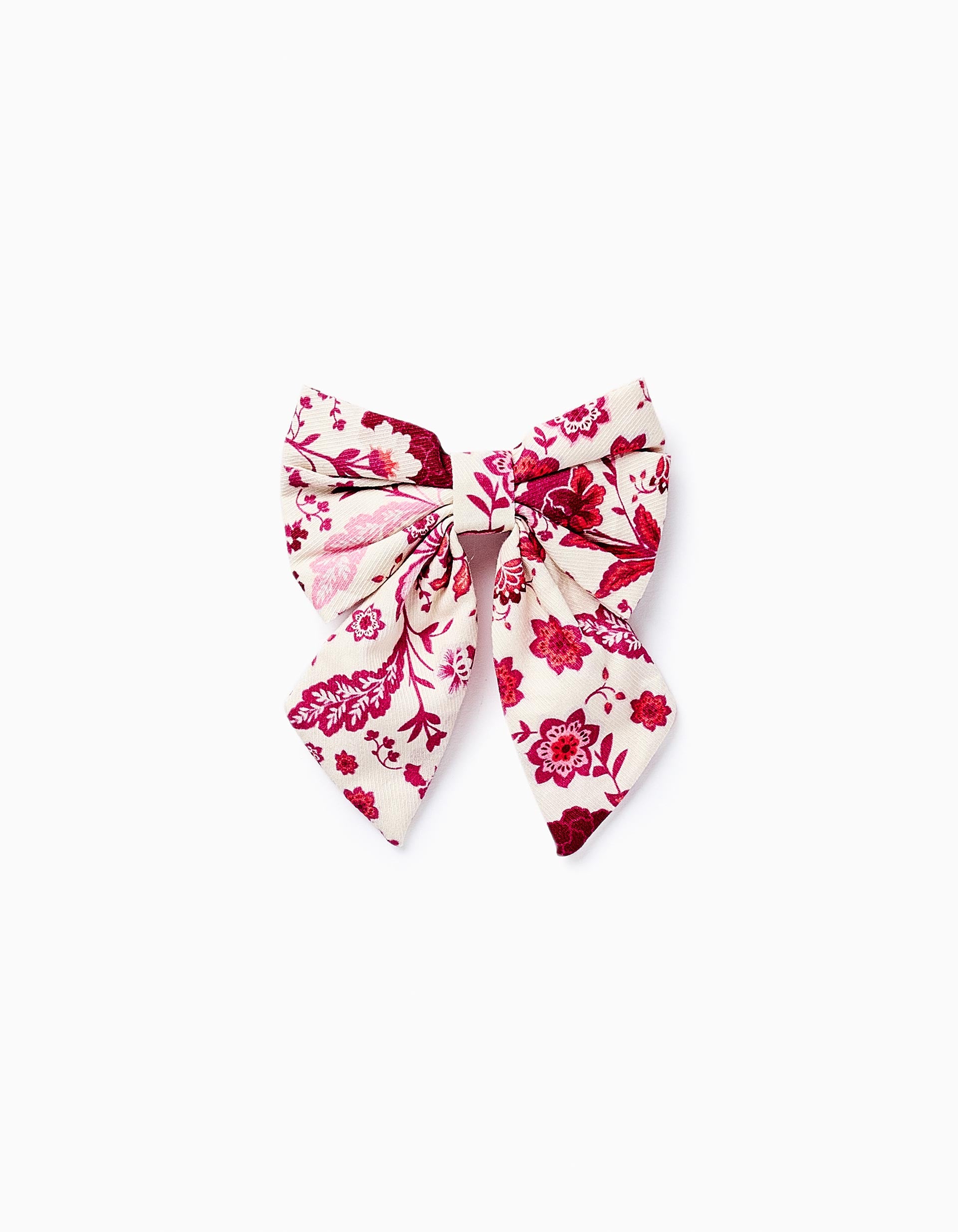 Barrette à Cheveux avec Noeud Floral pour Bébé et Fille, Beige/Rose