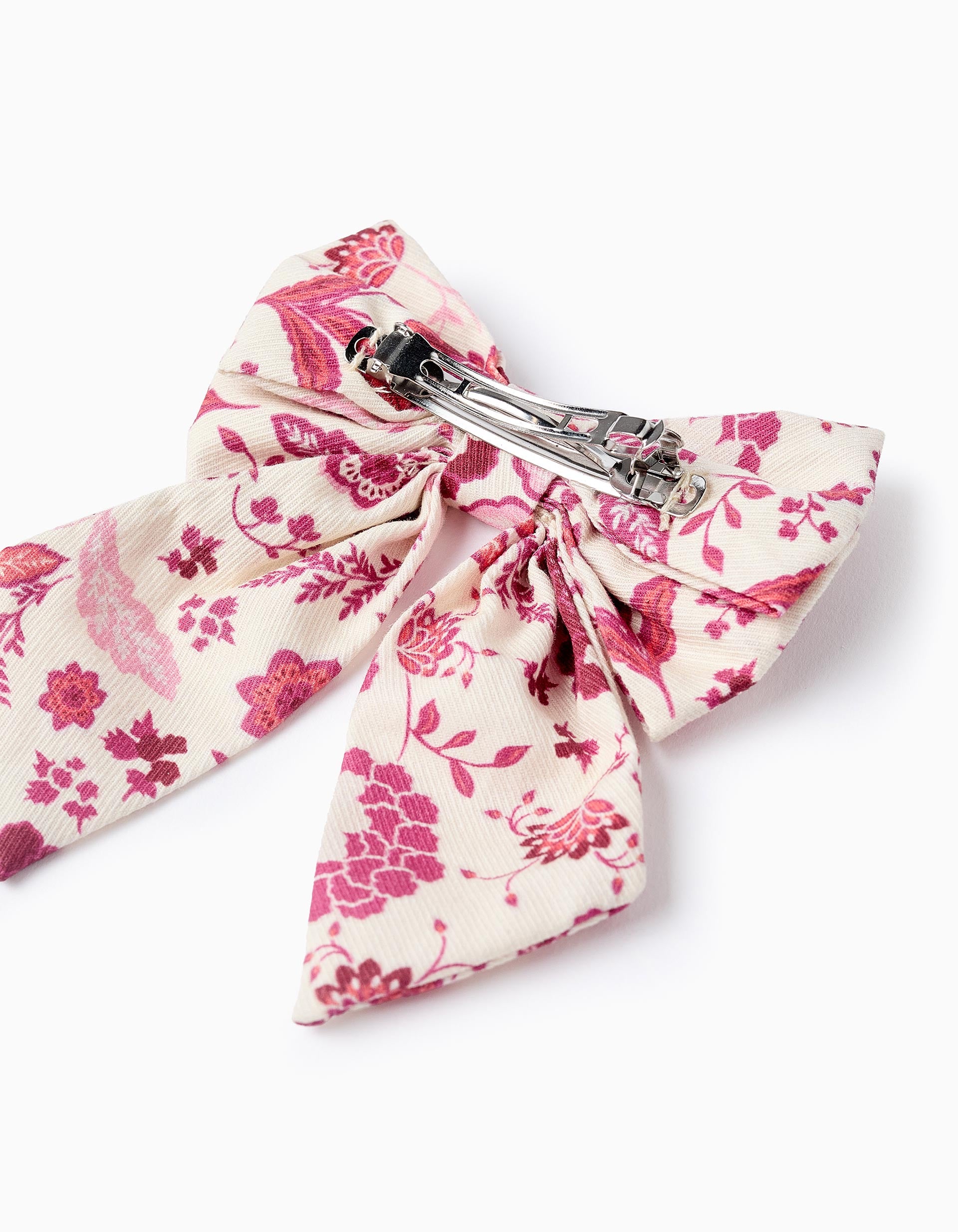 Travessão com Laço Floral para Bebé e Menina, Bege/Rosa