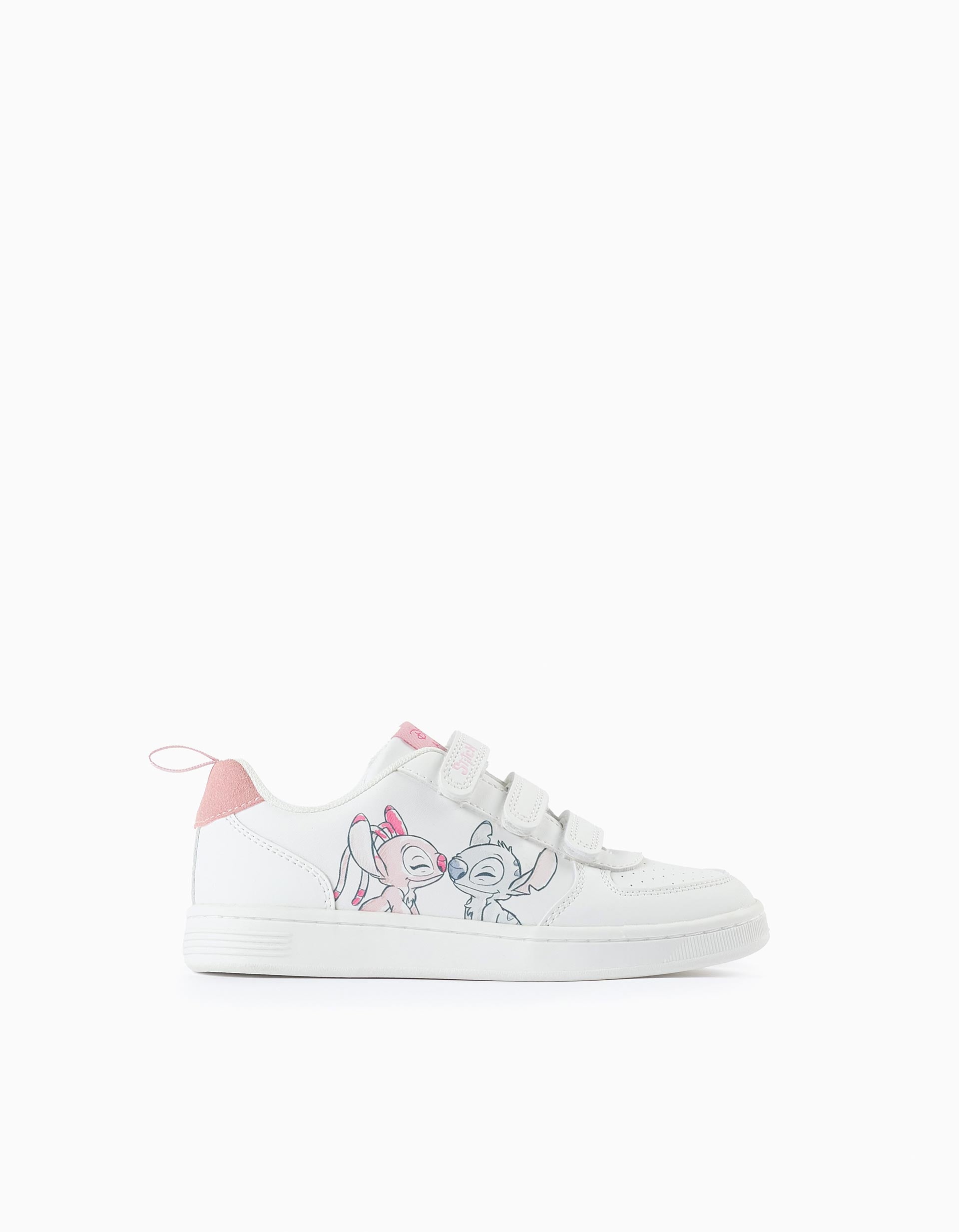 Trainers for Girls 'Stitch & Angel', White/Pink