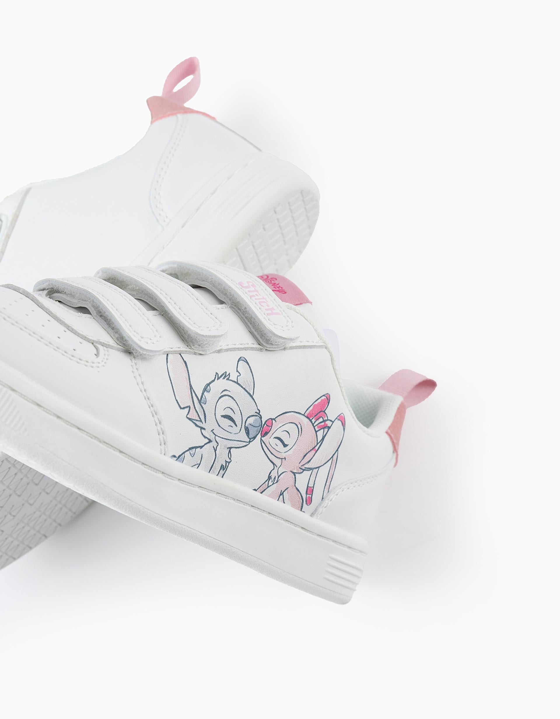 Trainers for Girls 'Stitch & Angel', White/Pink