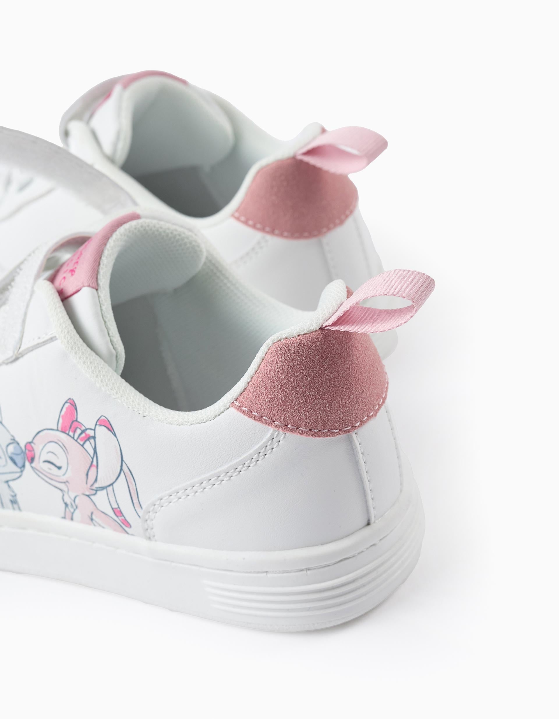 Trainers for Girls 'Stitch & Angel', White/Pink