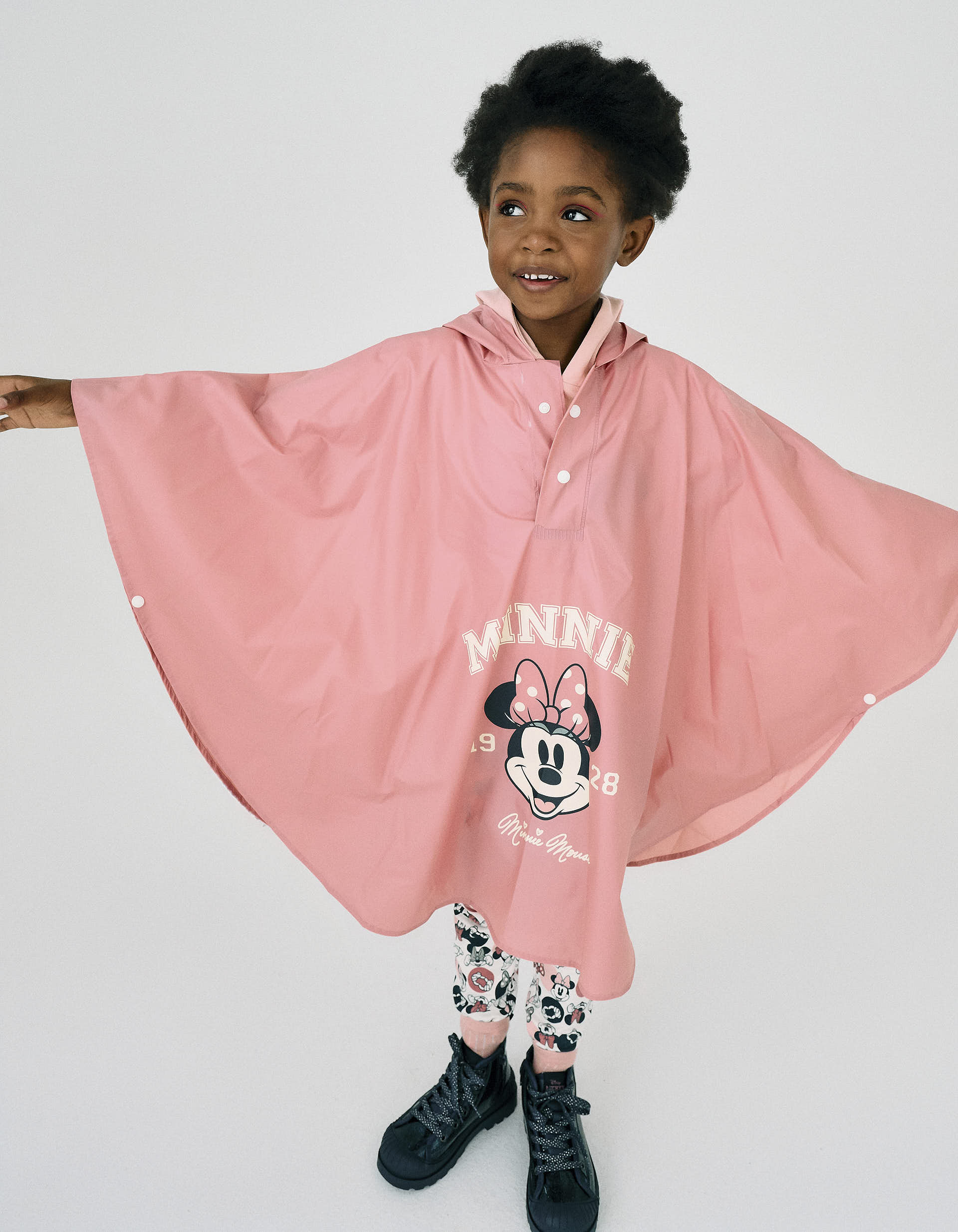 Capa de Chuva Poncho para Bebé e Menina 'Minnie', Rosa