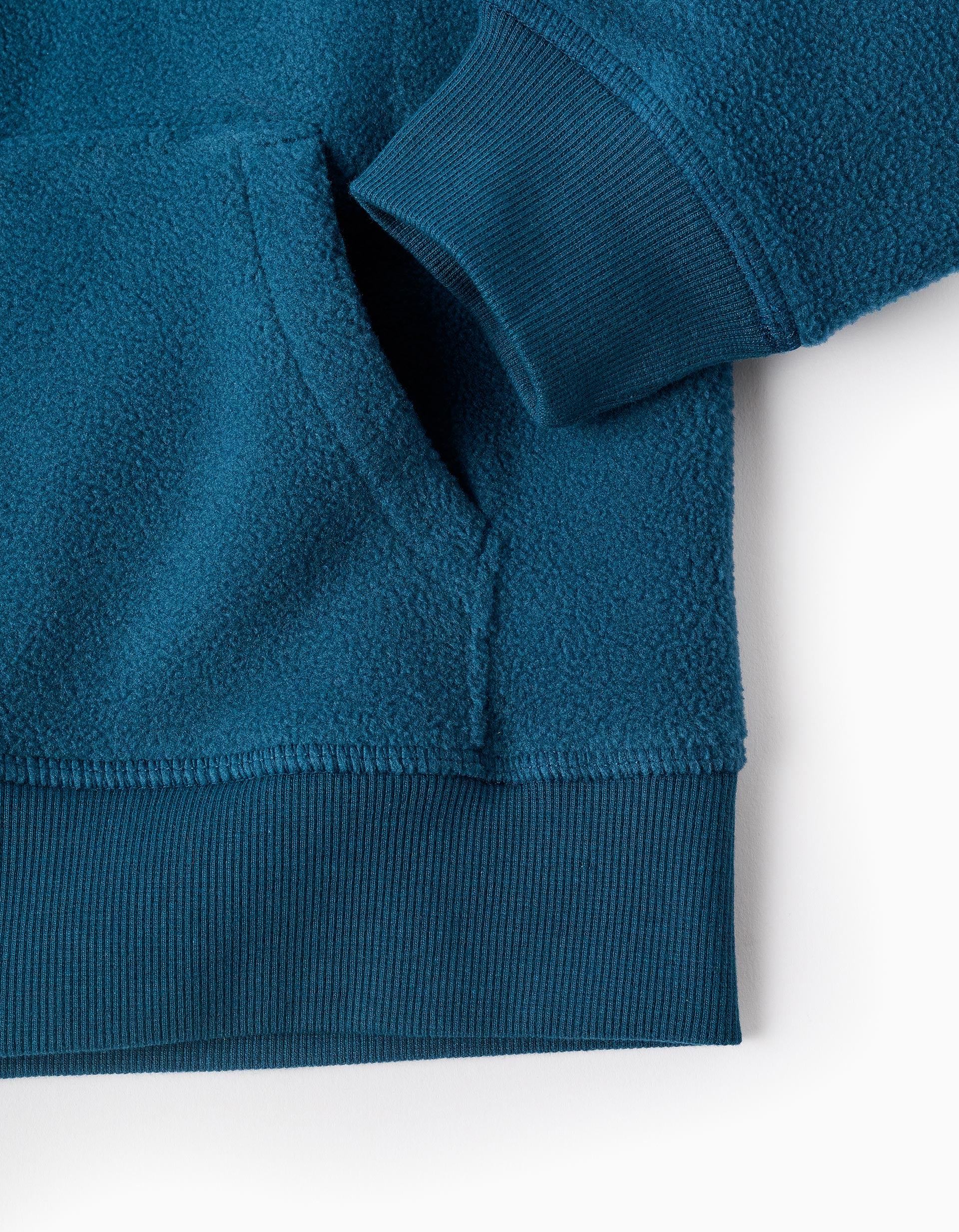 Veste Polaire avec Capuche pour Garçon 'ZY', Turquoise