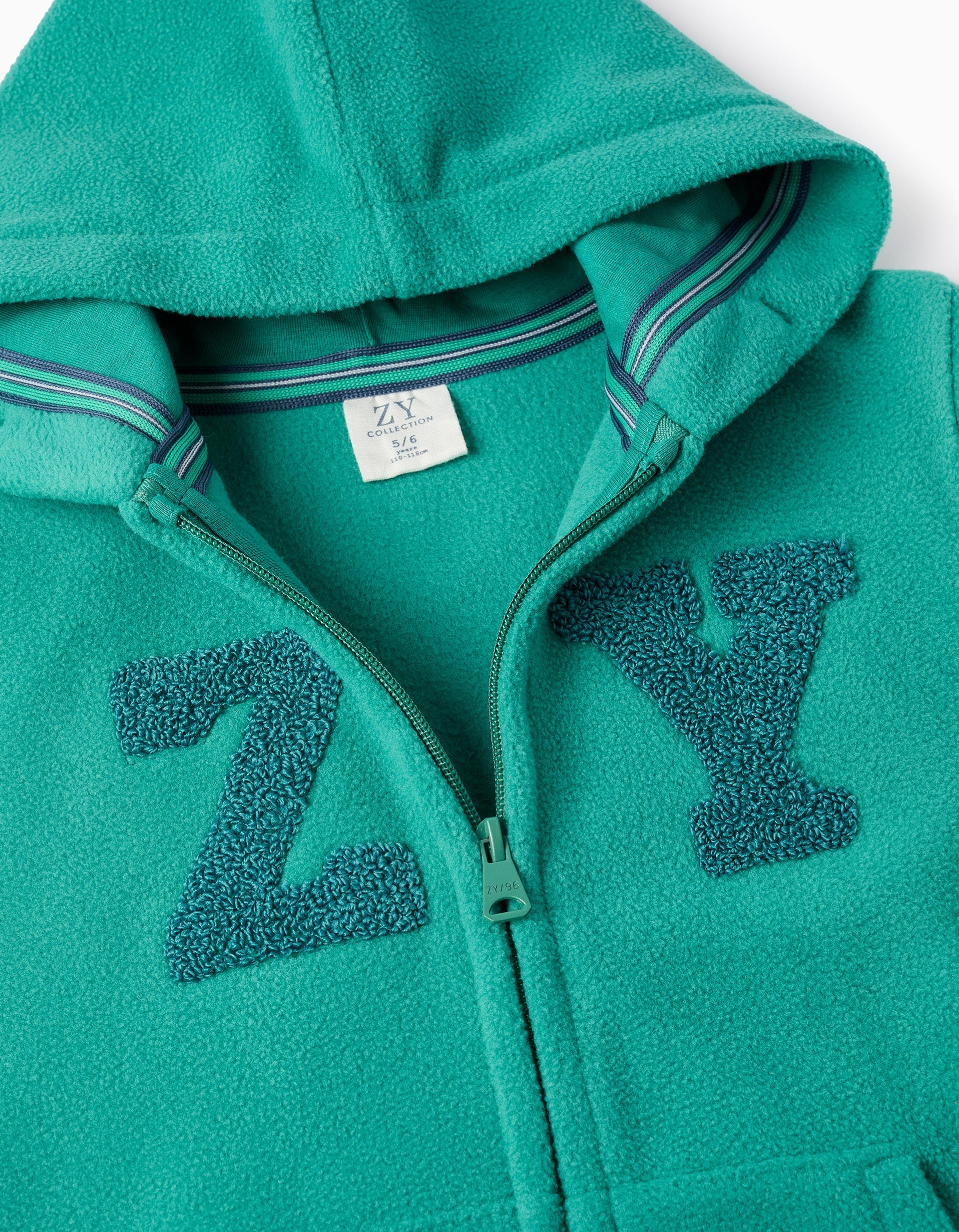 Veste Polaire avec Capuche pour Garçon 'ZY', Vert