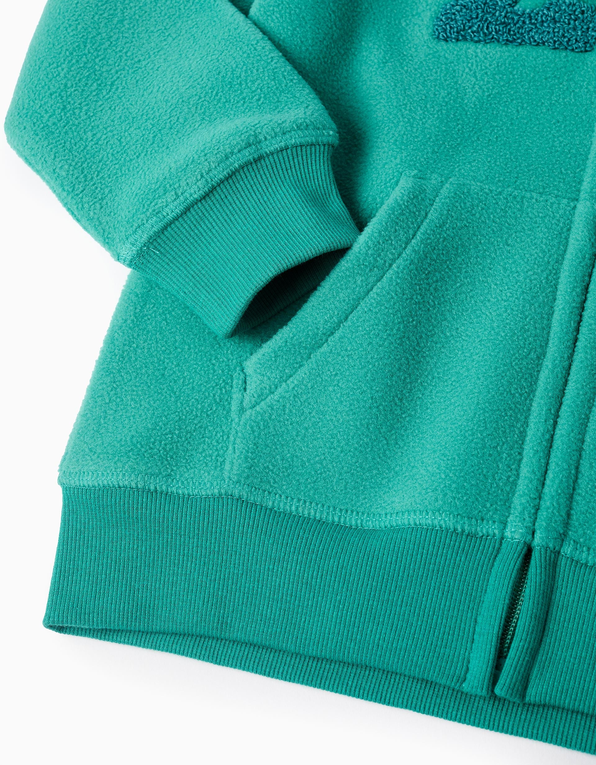 Veste Polaire avec Capuche pour Garçon 'ZY', Vert