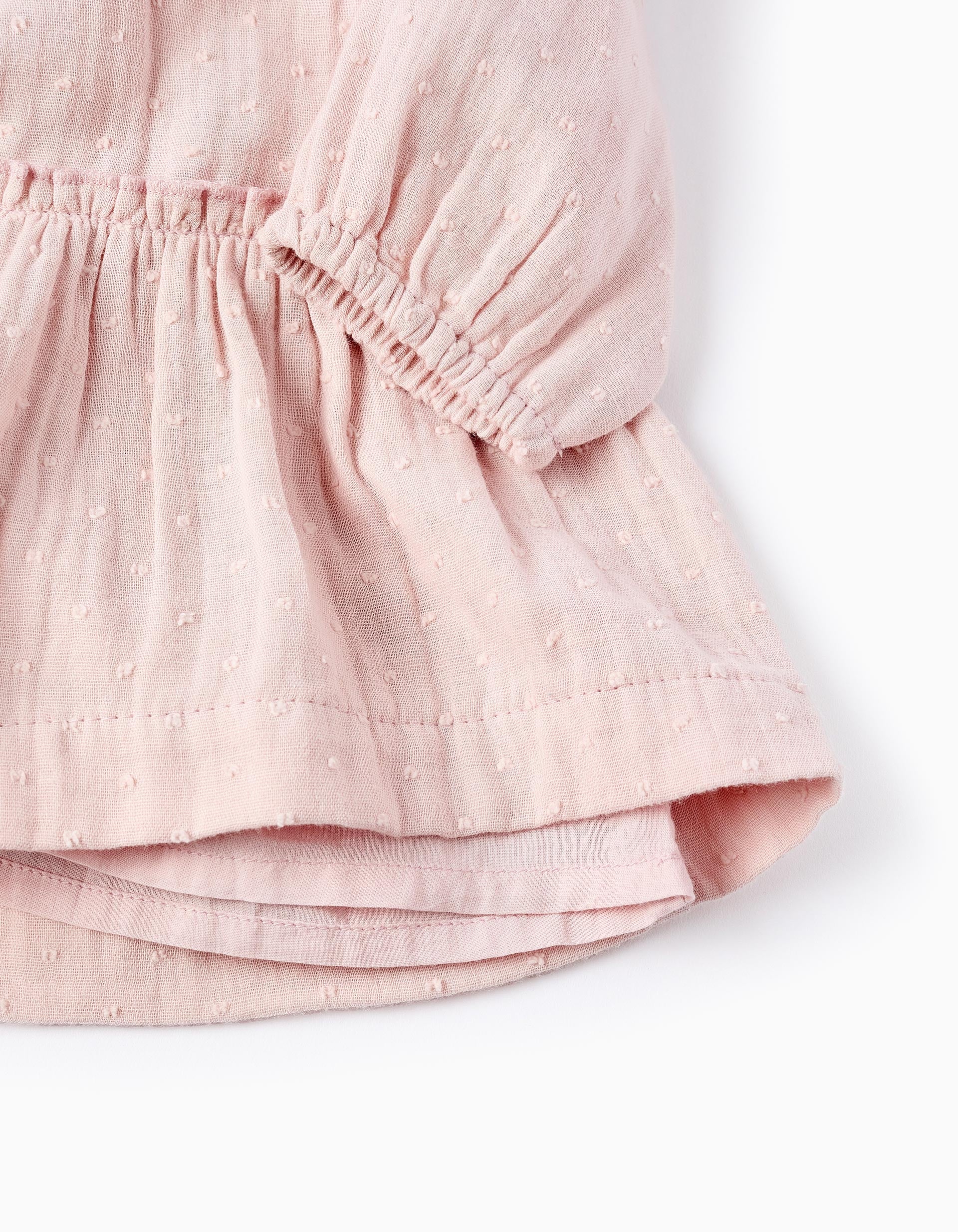 Vestido de Bambula em Algodão para Menina, Rosa