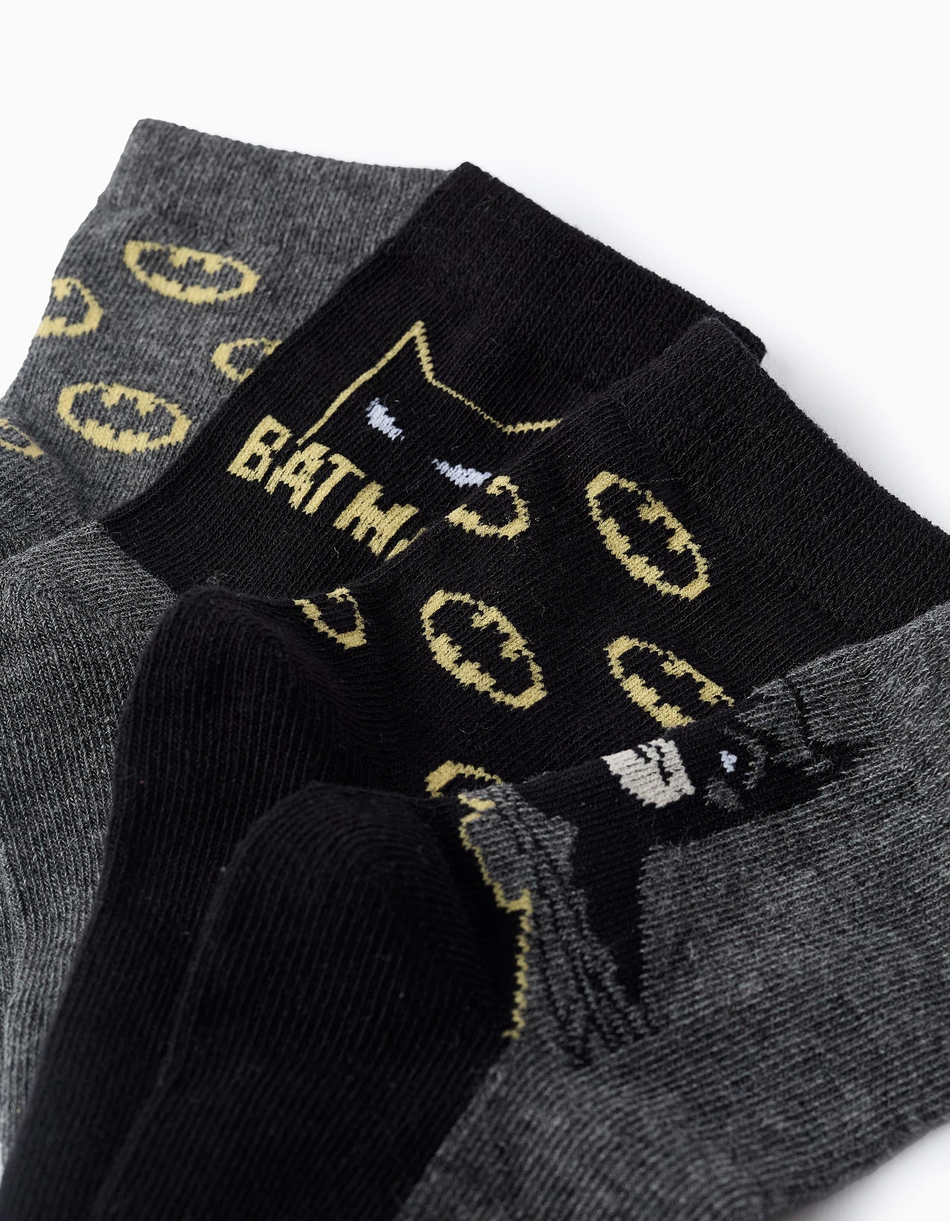 Pack 4 Paires de Chaussettes pour Garçon 'Batman', Noir/Gris