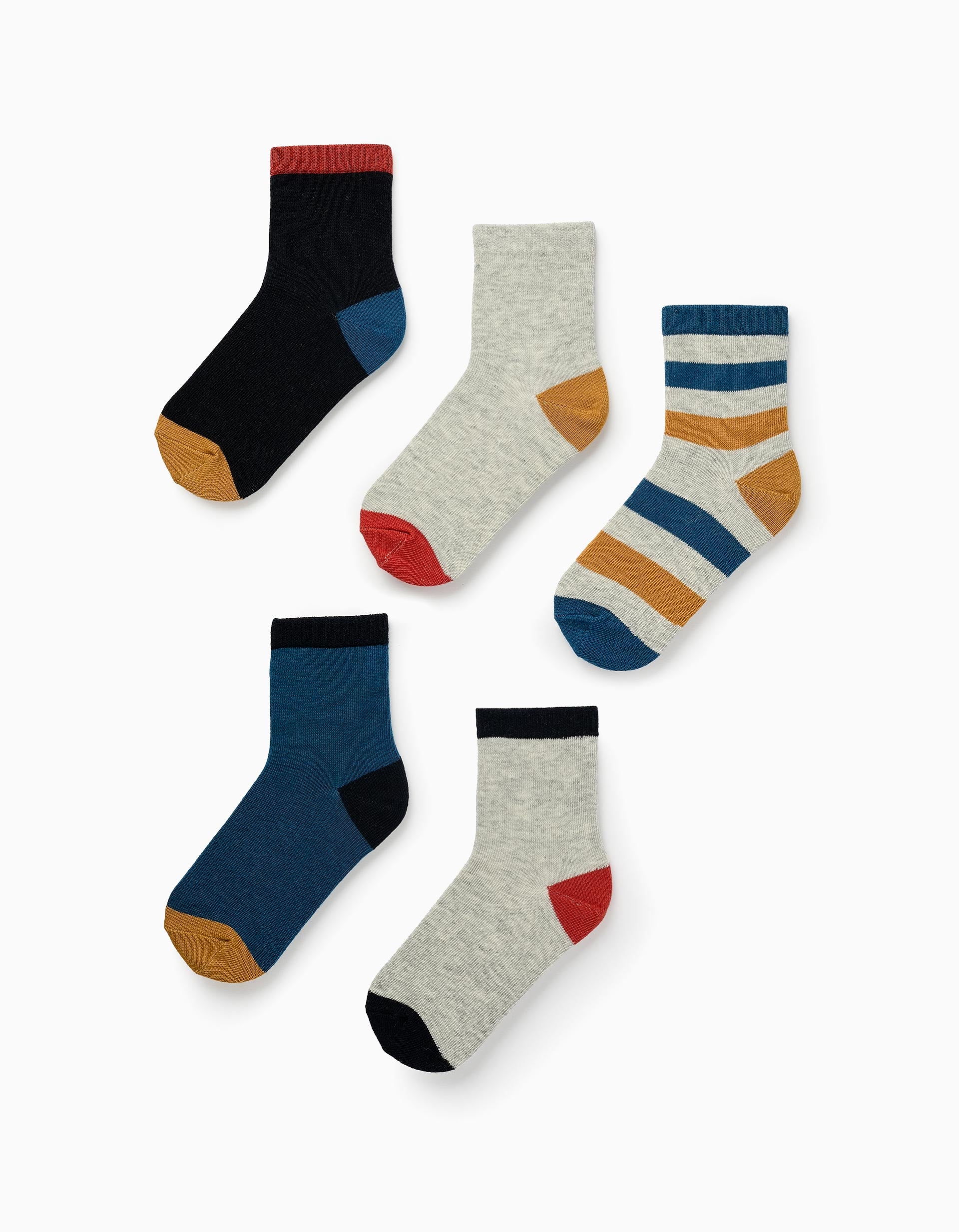 Pack 5 Paires de Chaussettes pour Garçon, Multicolore