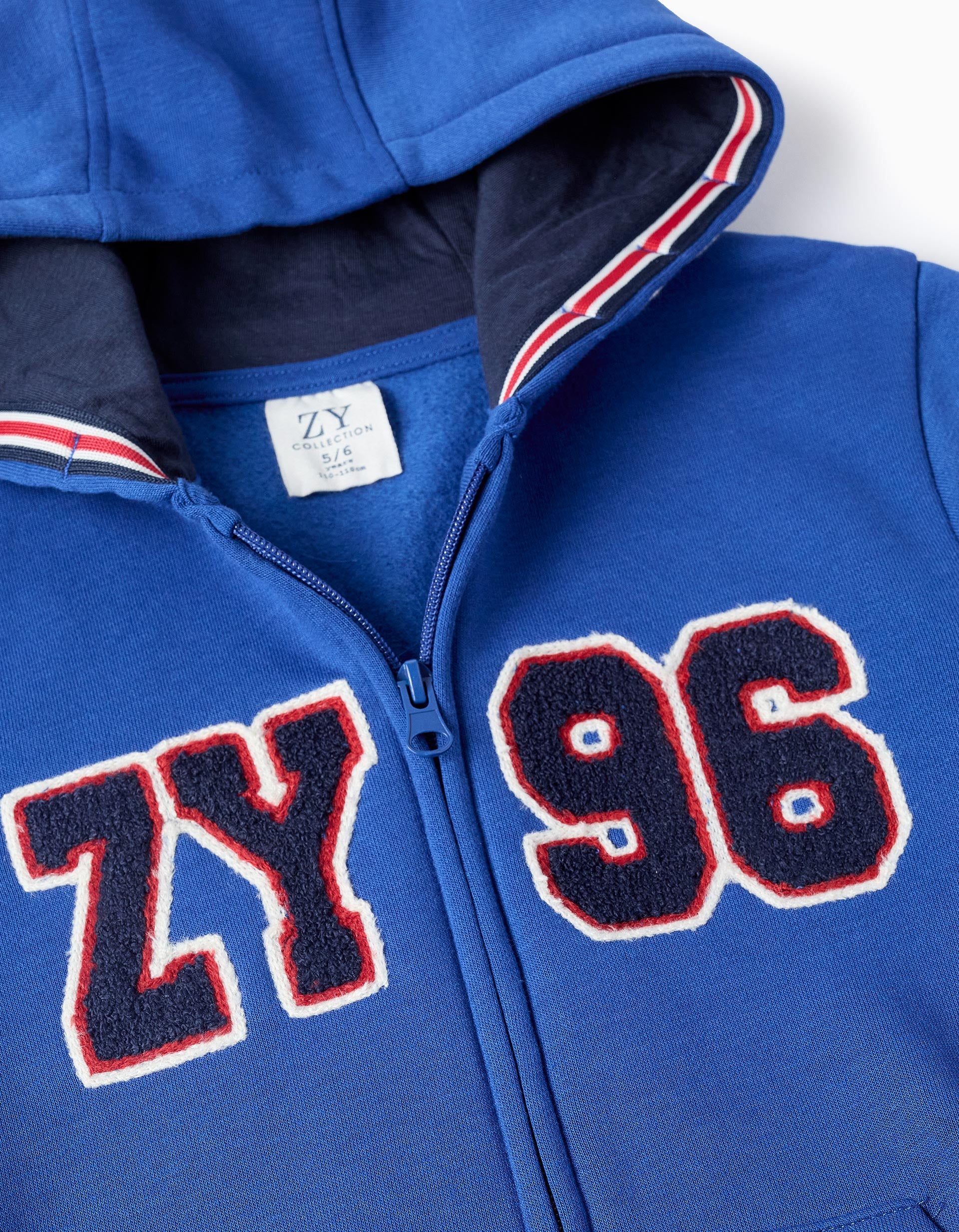 Chaqueta Perchada con Capucha para Niño 'ZY 96', Azul