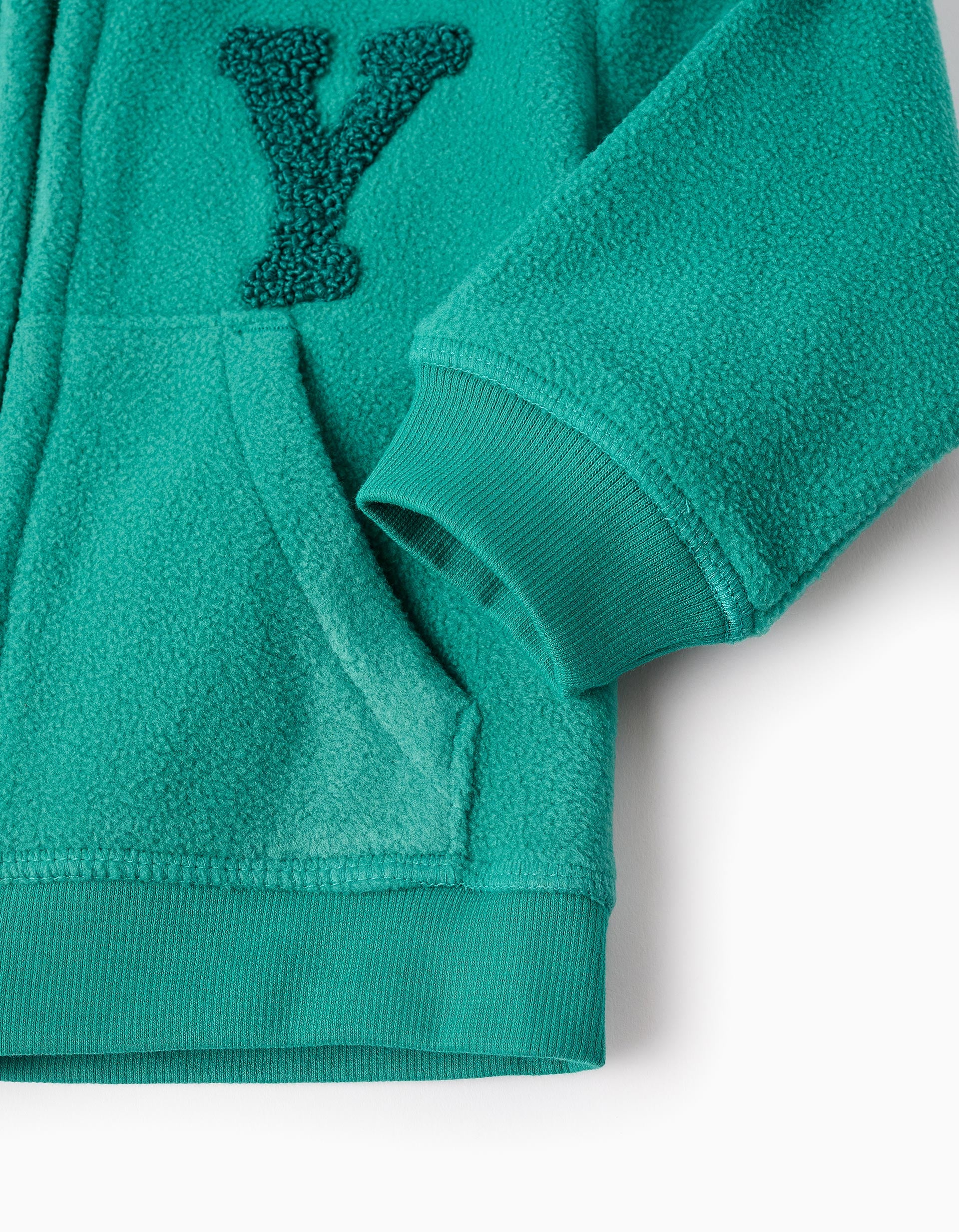 Chaqueta Polar con Capucha para Bebé Niño 'ZY', Verde