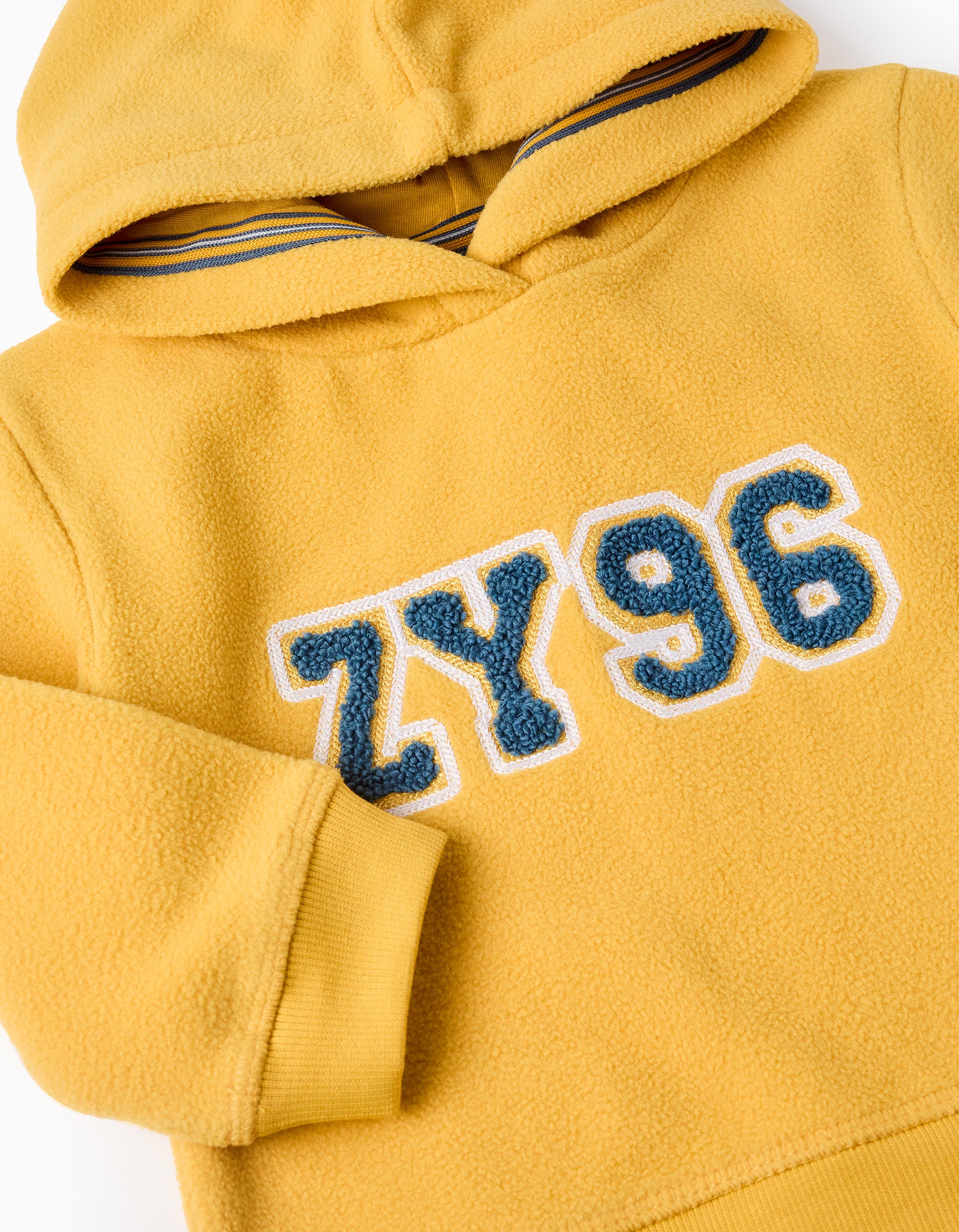 Sudadera Polar con Capucha para Bebé Niño 'ZY', Amarillo