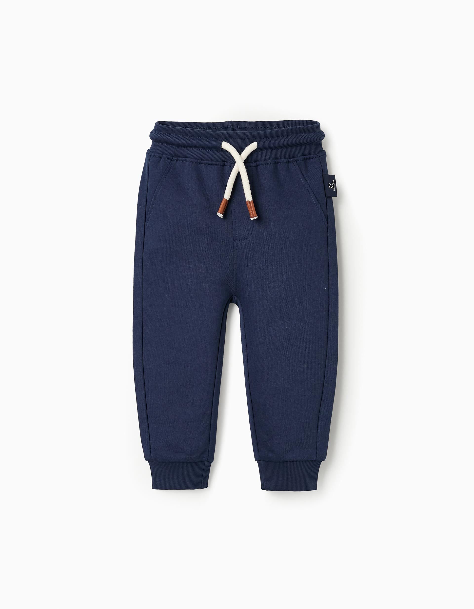 Pantalón Jogger con Cordón de Ajuste para Bebé Niña, Azul Oscuro