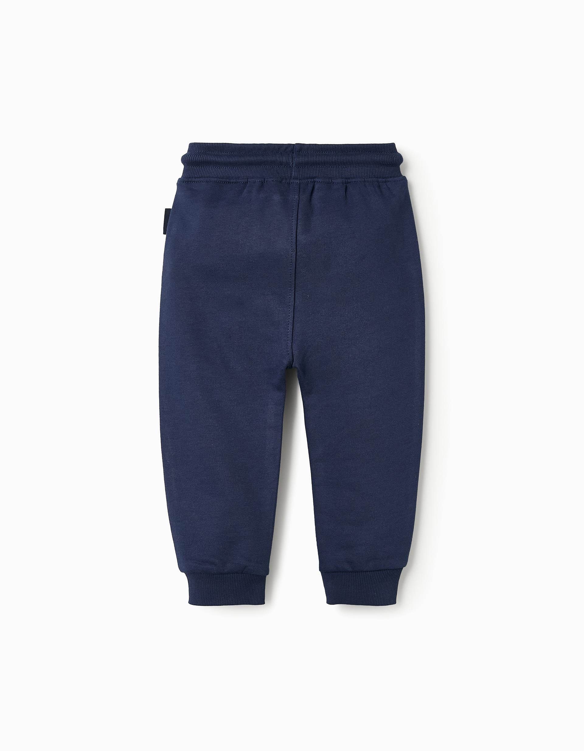 Pantalon de Jogging avec Cordon de Serrage pour Bébé Fille, Bleu Foncé