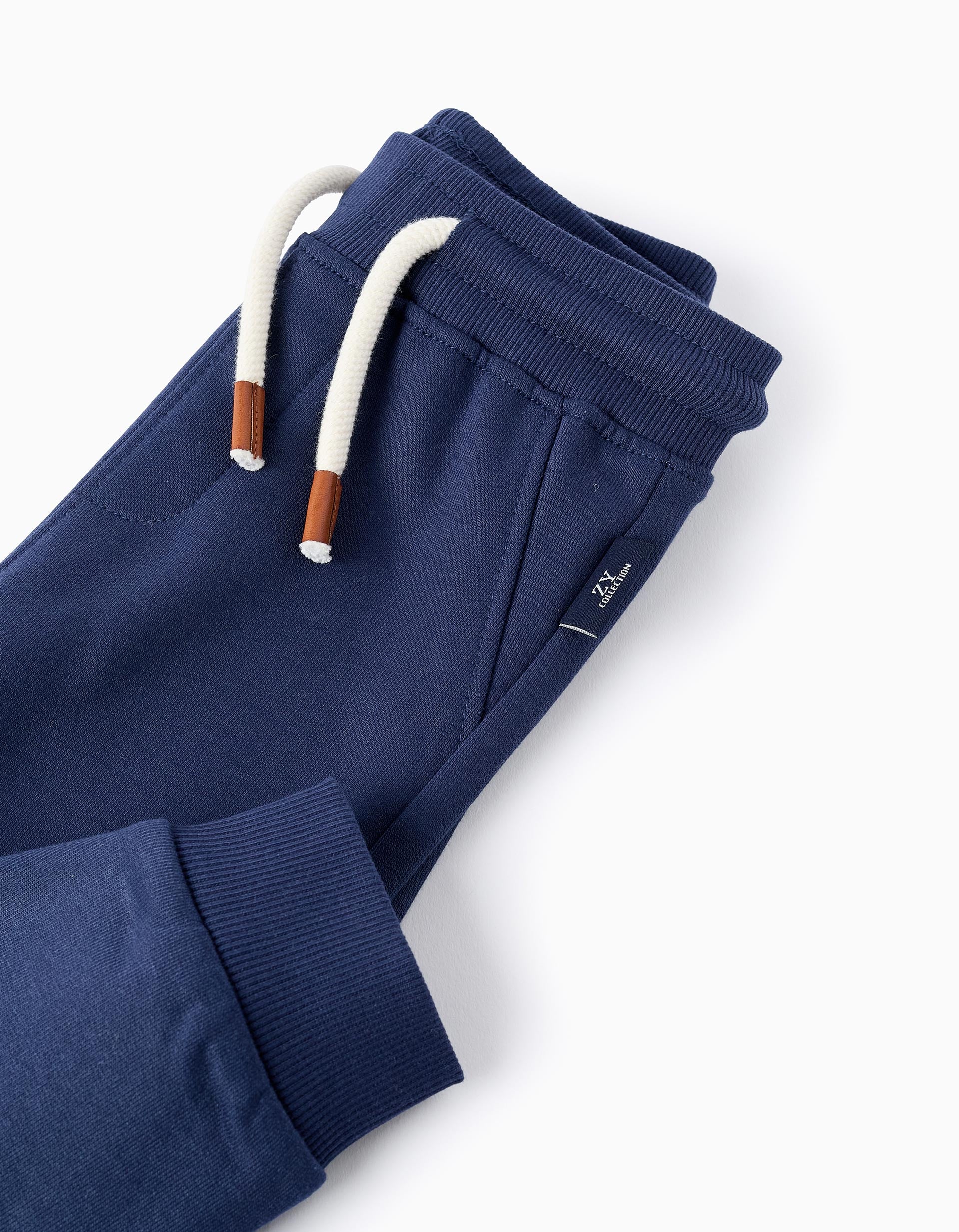 Pantalon de Jogging avec Cordon de Serrage pour Bébé Fille, Bleu Foncé