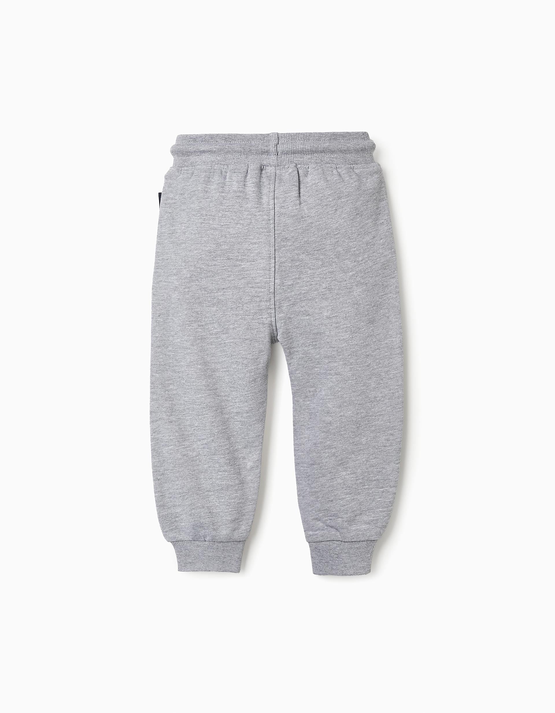 Joggers with Drawstring for Baby Girls, Grey