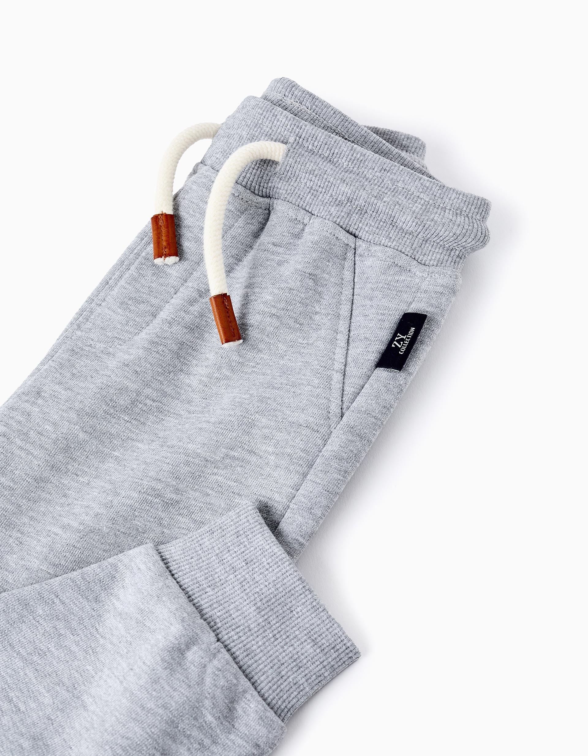 Pantalón Jogger con Cordón de Ajuste para Bebé Niña, Gris