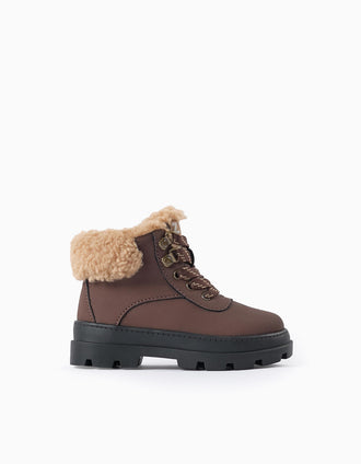 Bottes avec Doublure en Sherpa pour Bébé Garçon, Marron