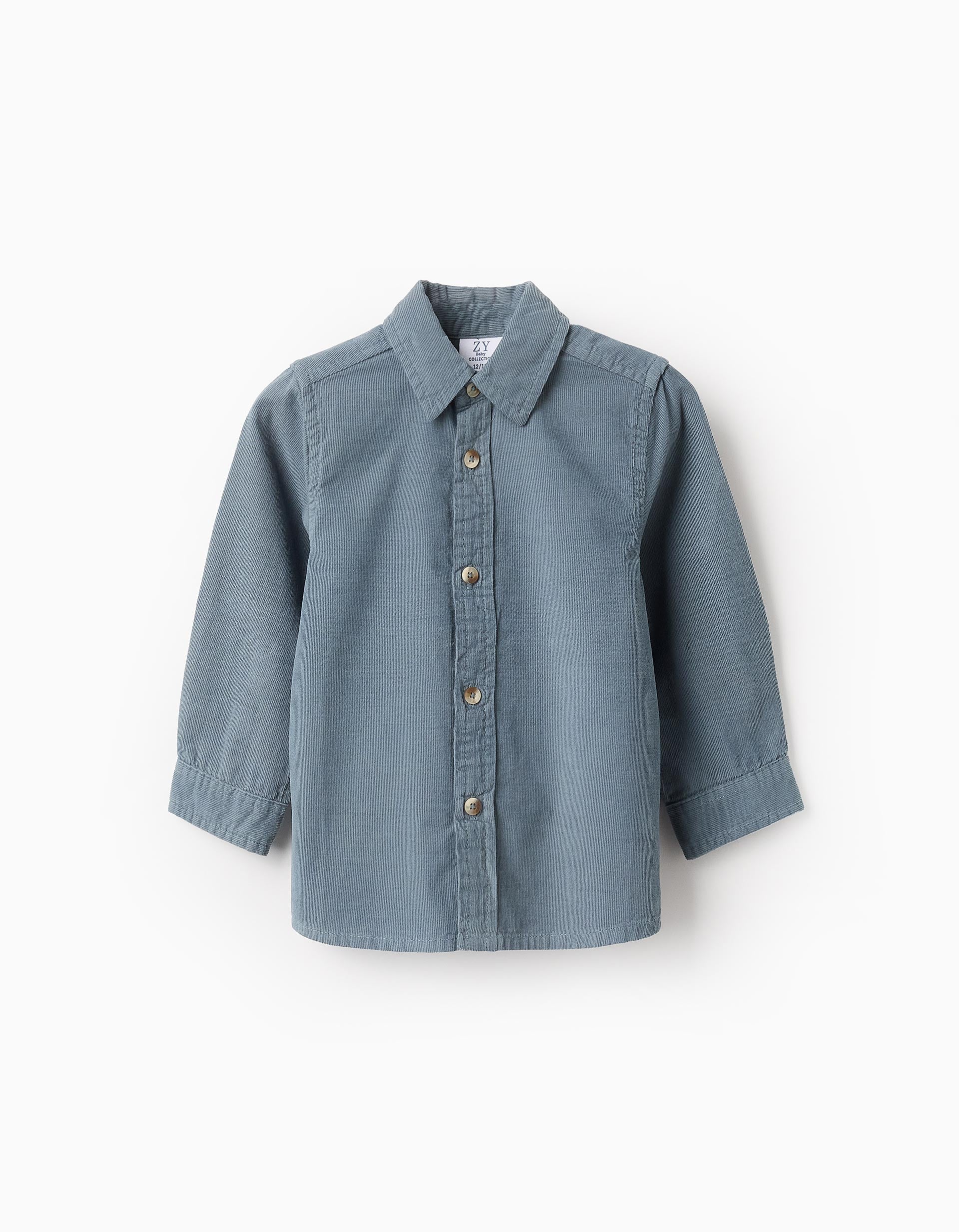 Camisa de Pana para Bebé Niño, Azul