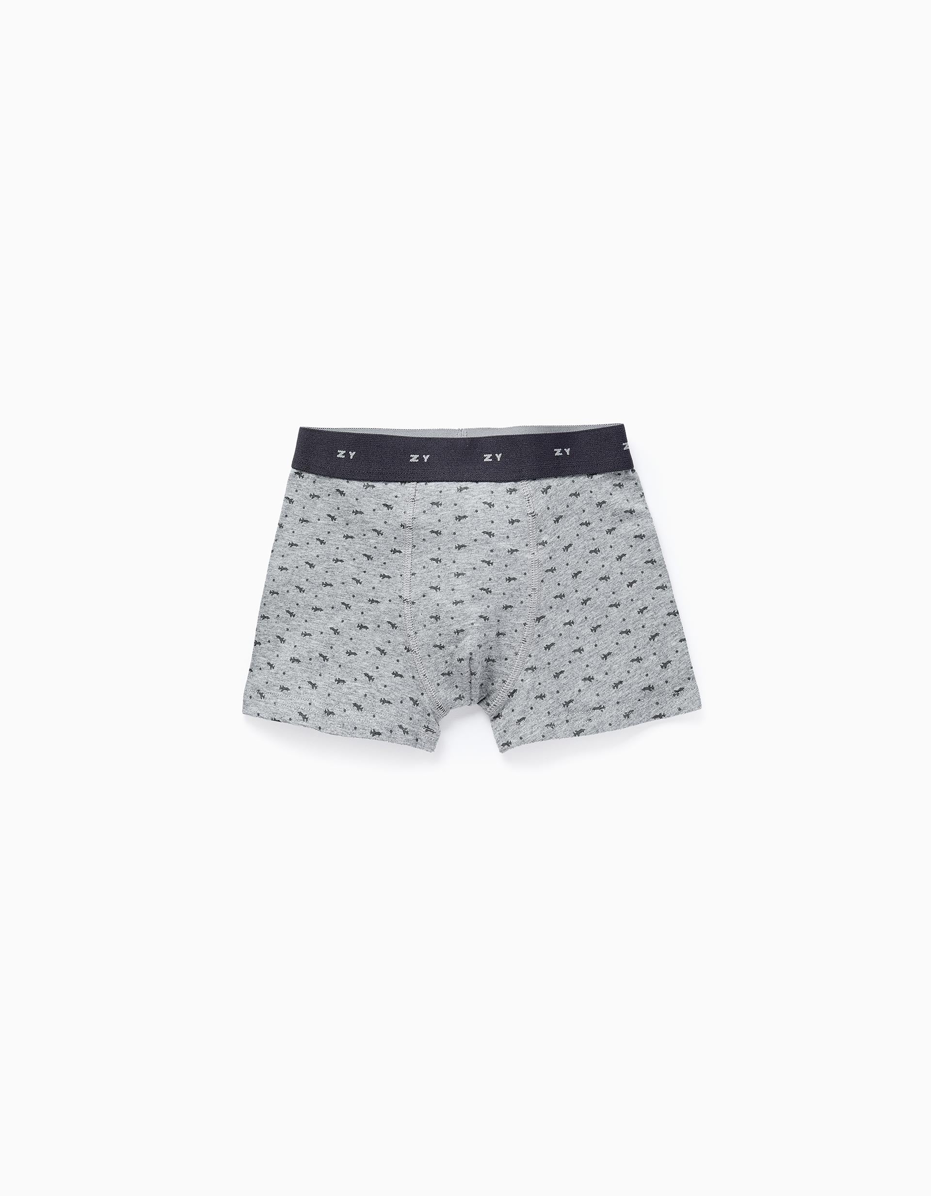 Pack 4 Boxers para Niño 'Tiburón', Azul/Gris