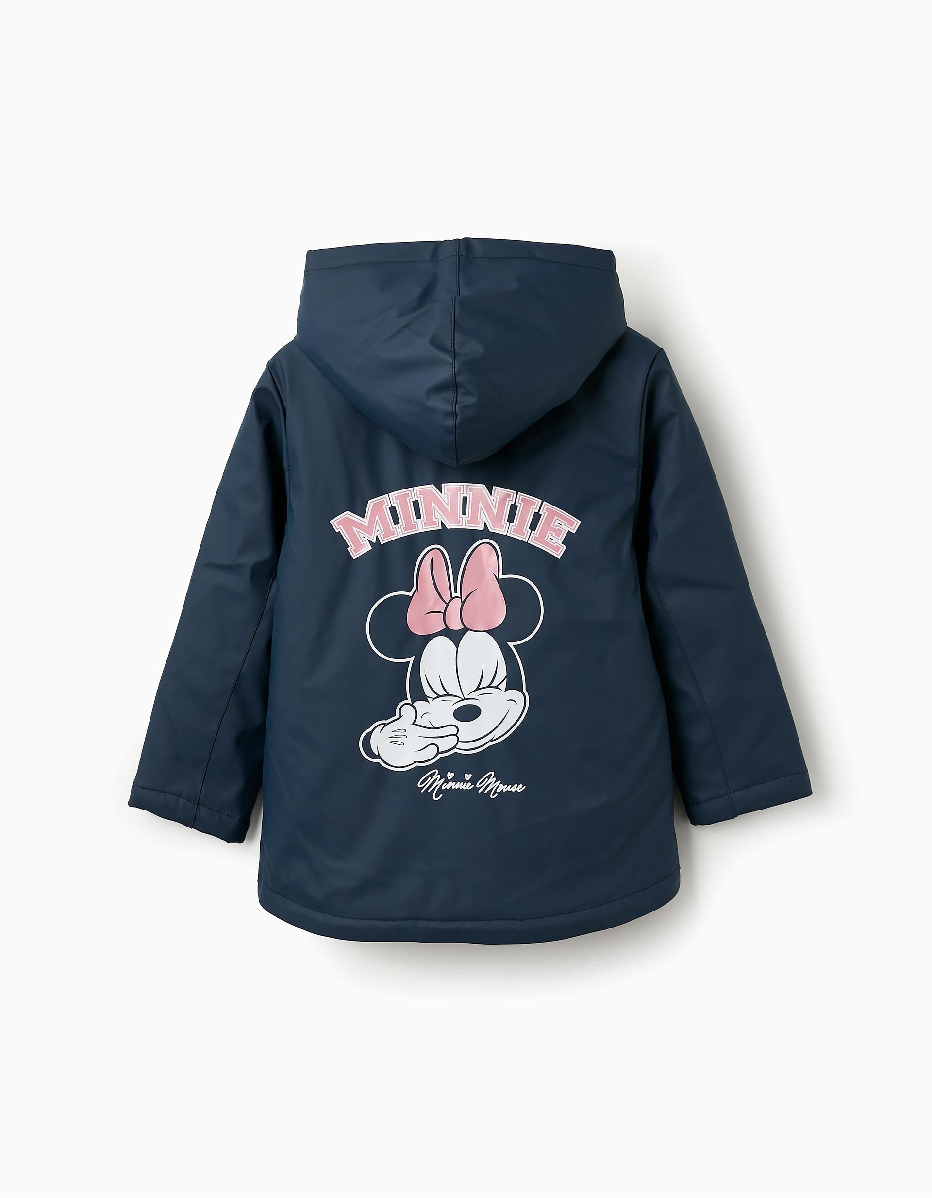 Parka de Borracha para Menina 'Minnie', Azul Escuro/Rosa