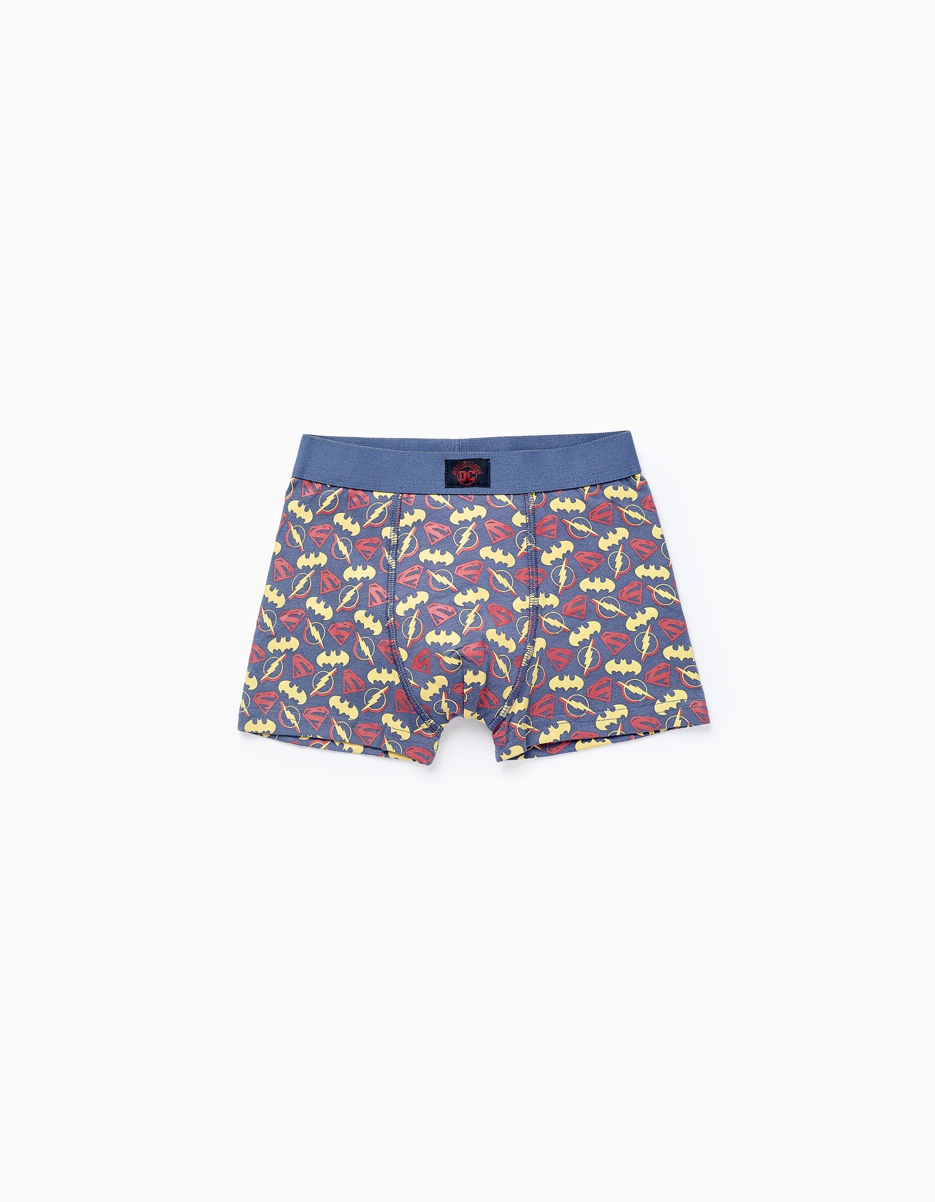 Pack 4 Boxers pour Garçon 'DC - Ligue de Justice', Gris/Bleu/Blanc