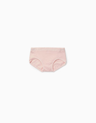 Pack of 2 Hipster Briefs in Microfiber for Girls, White/Pink