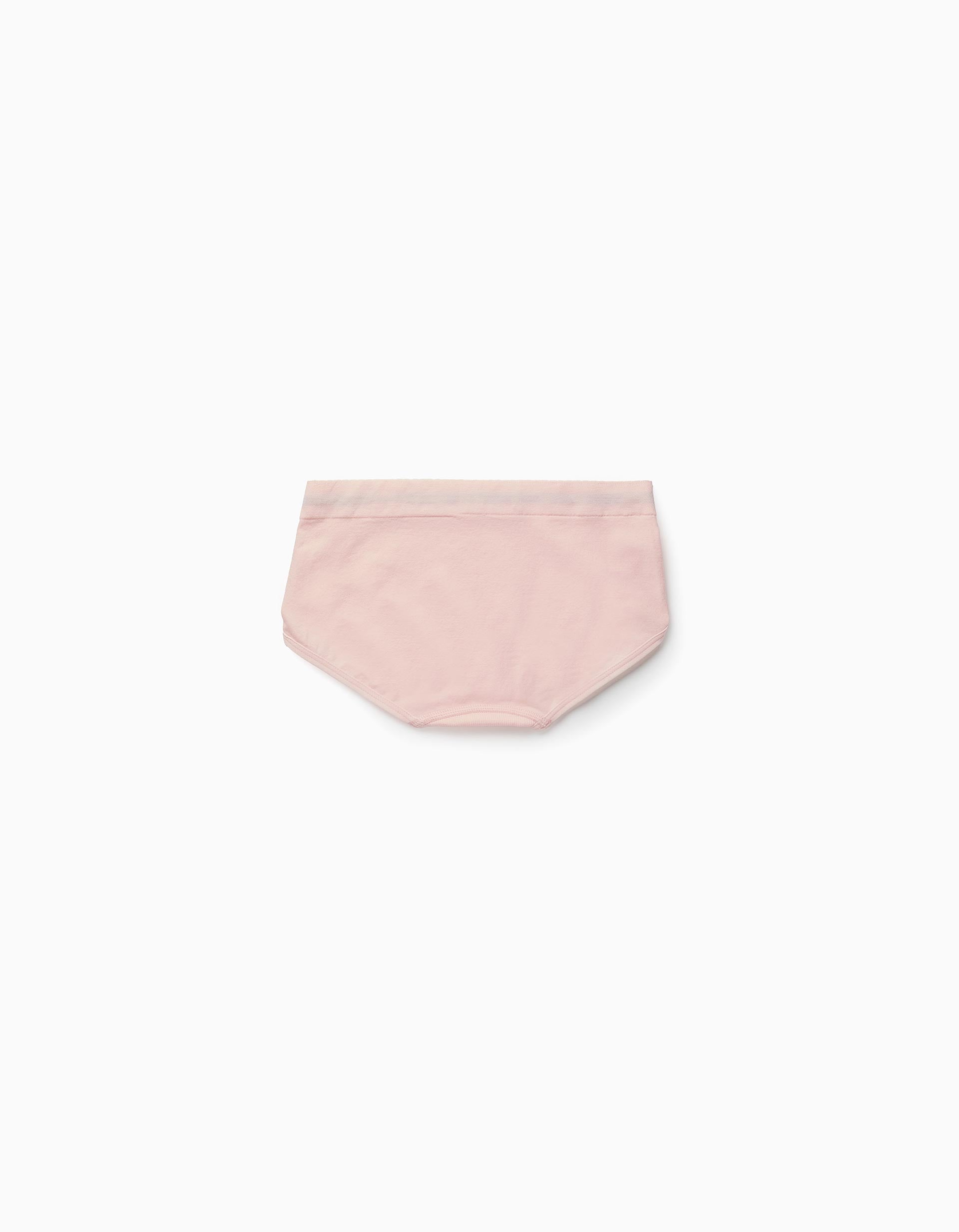 Pack 2 Cuecas Hipsters de Microfibra para Menina, Branco/Rosa