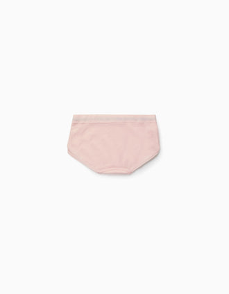 Pack of 2 Hipster Briefs in Microfiber for Girls, White/Pink