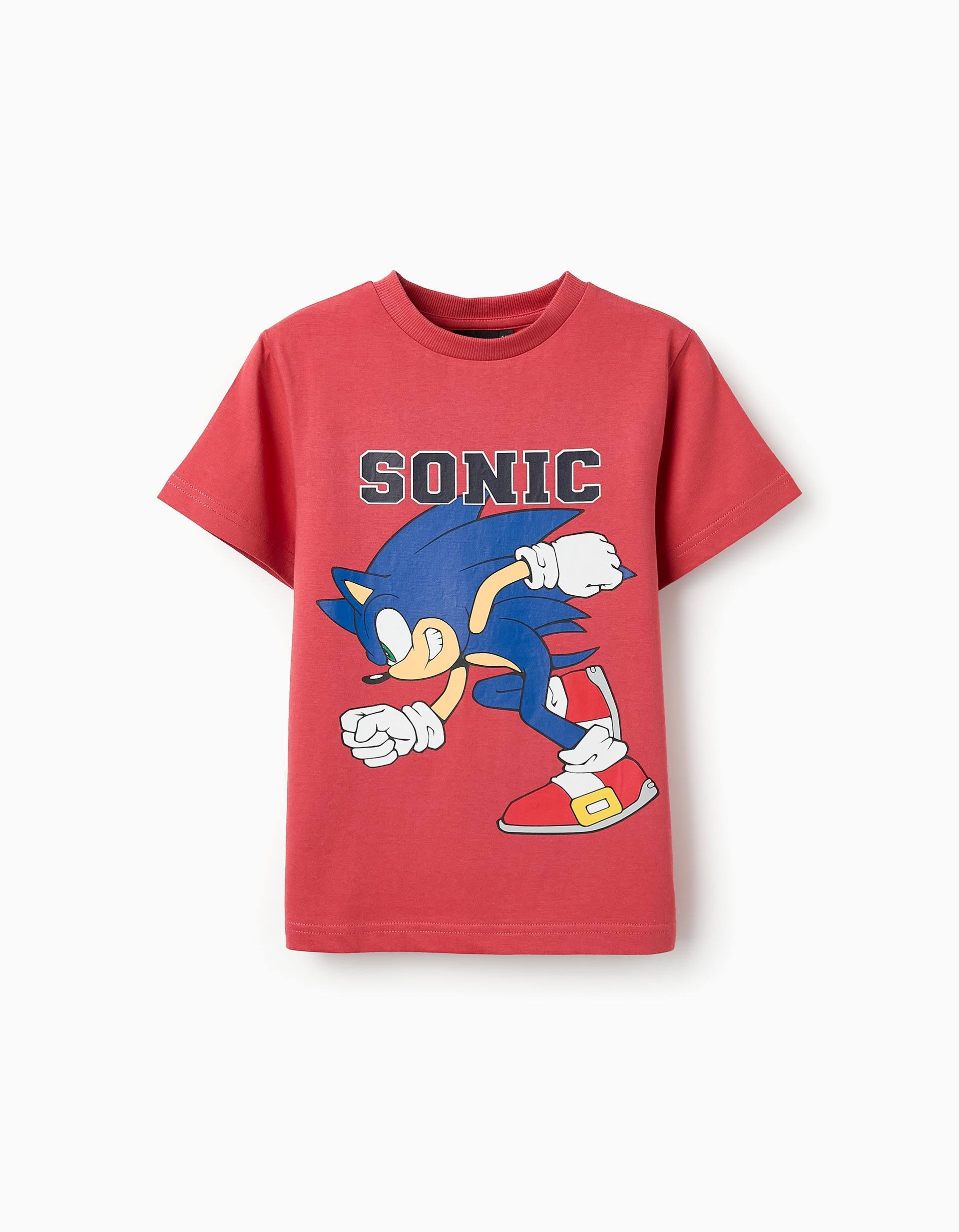 T-shirt en Coton pour Garçon 'Sonic', Rouge