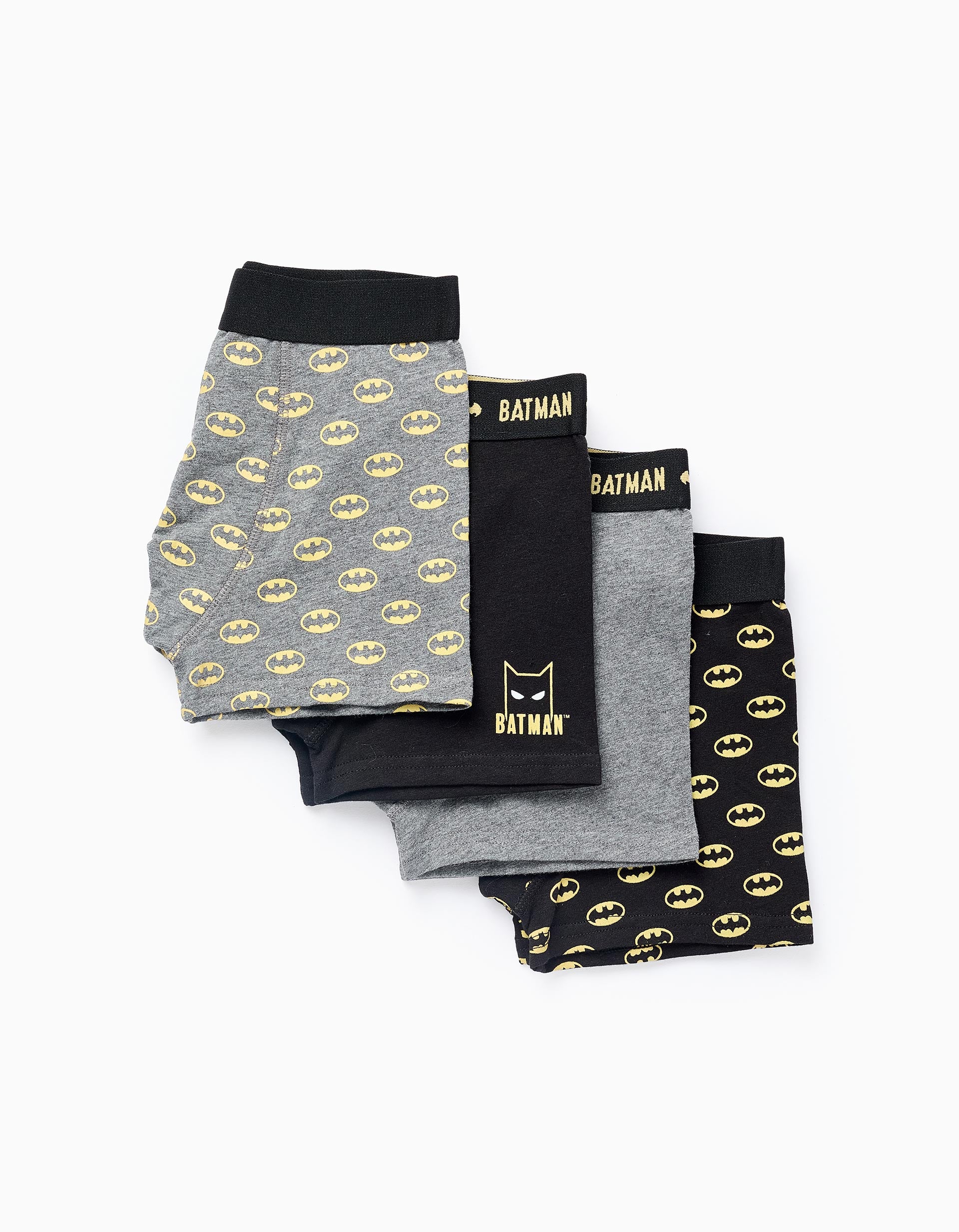 Pack 4 Boxers pour Garçon 'Batman', Gris/Noir