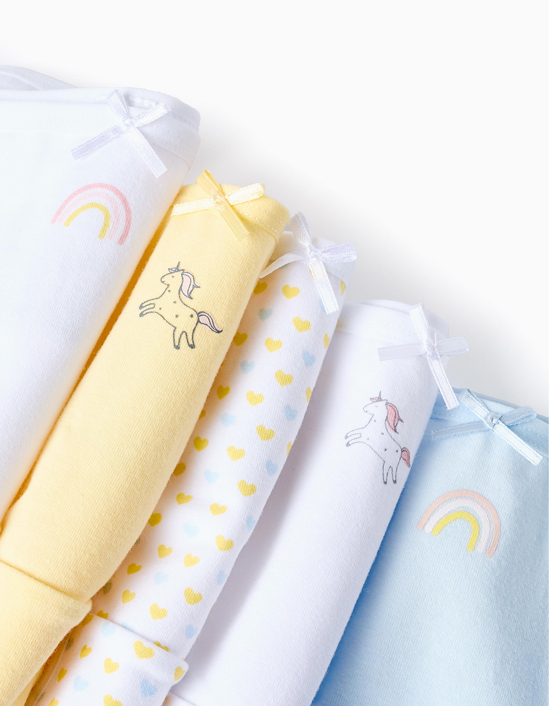 Pack 5 Culottes pour Fille 'Licornes & Cœurs', Multicolore