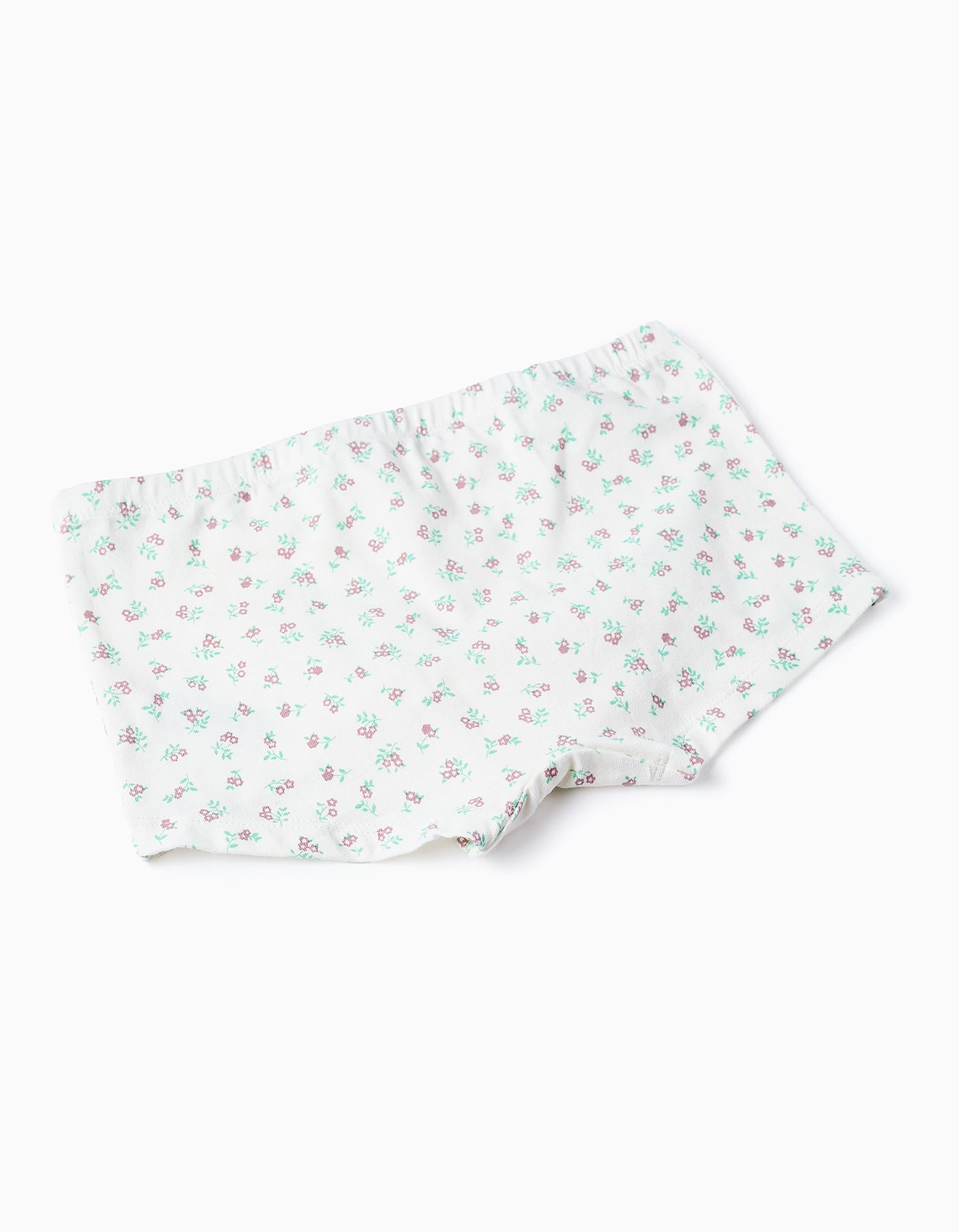 Pack 4 Boxers pour Fille 'Fleurs', Multicolore