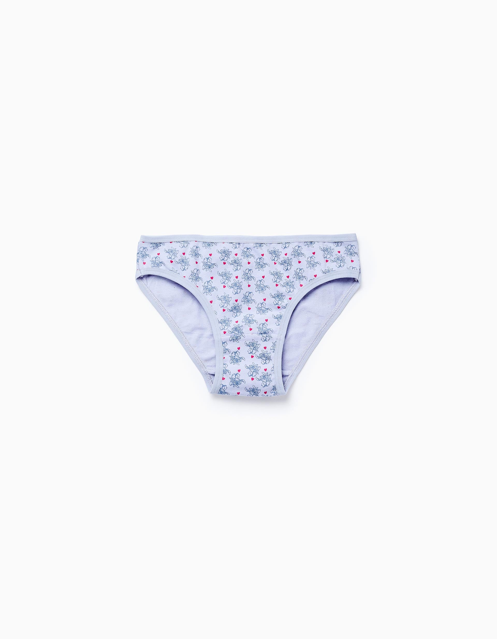 Pack 5 Cuecas para Menina 'Stitch', Rosa/Lilás/Branco