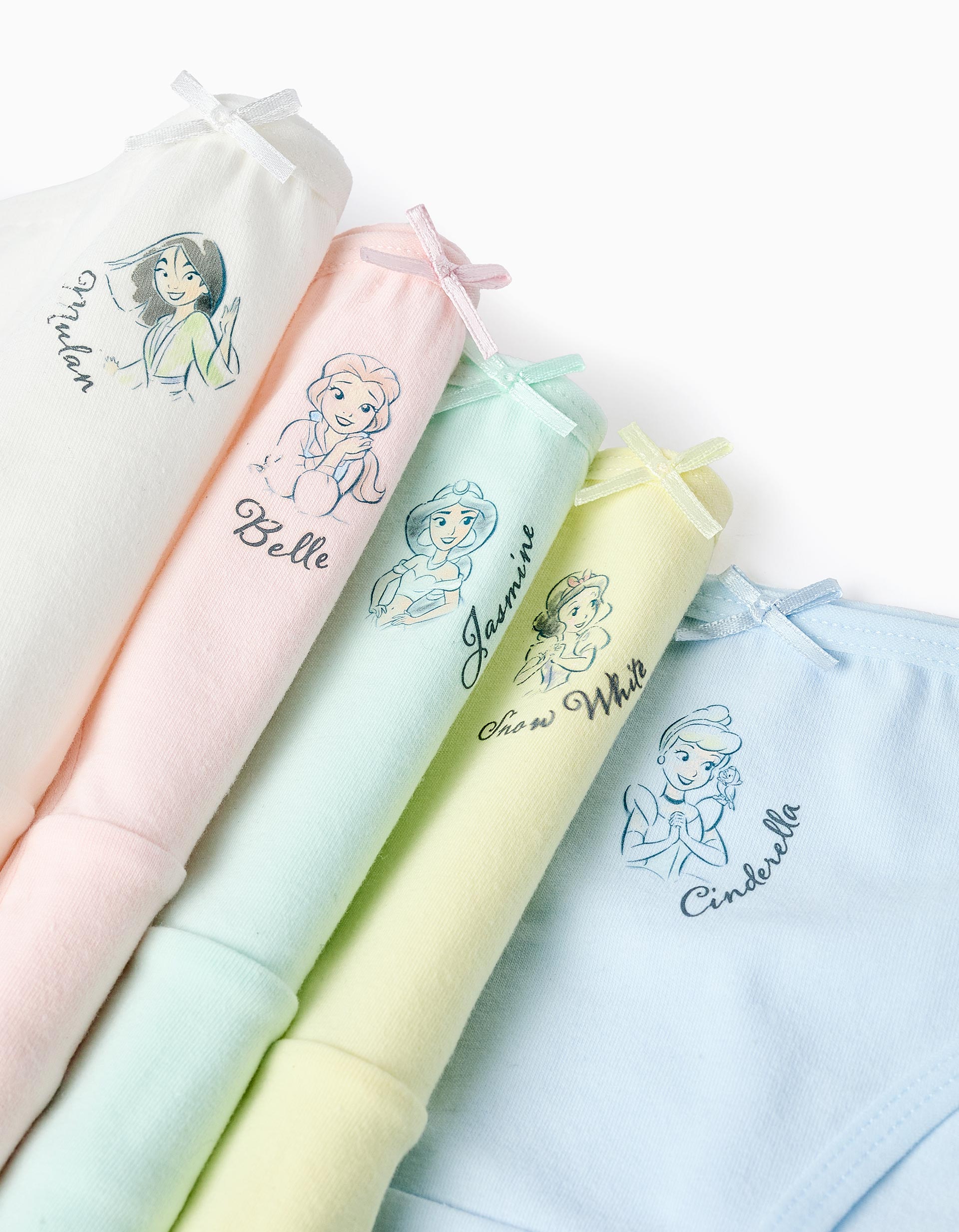 Pack 5 Culottes pour Fille 'Princesses de Disney', Multicolore