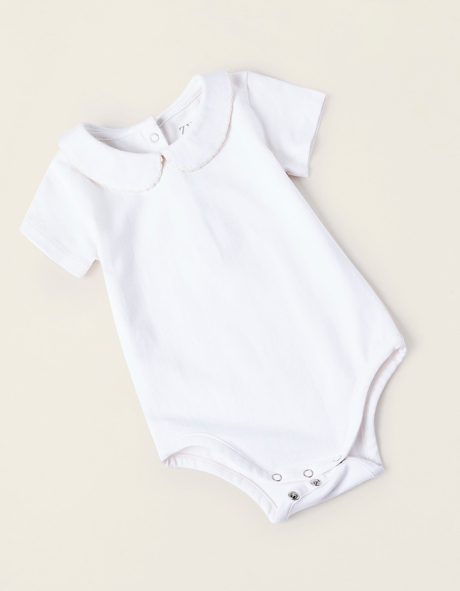 Bodysuit + Denim Jumpsuit for Newborns, White/Blue