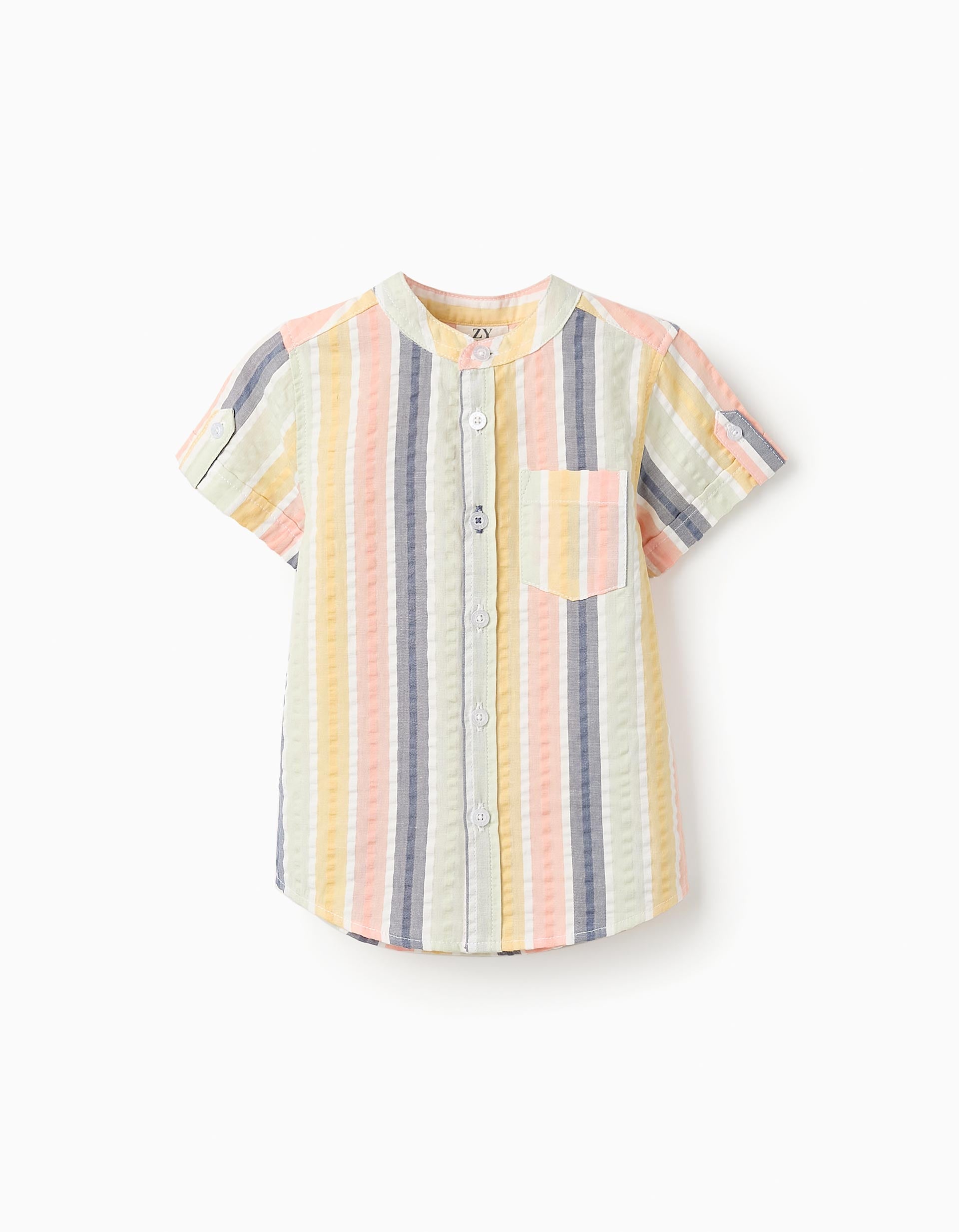 Camisa de Algodón a Rayas para Bebé Niño 'B&S', Multicolor