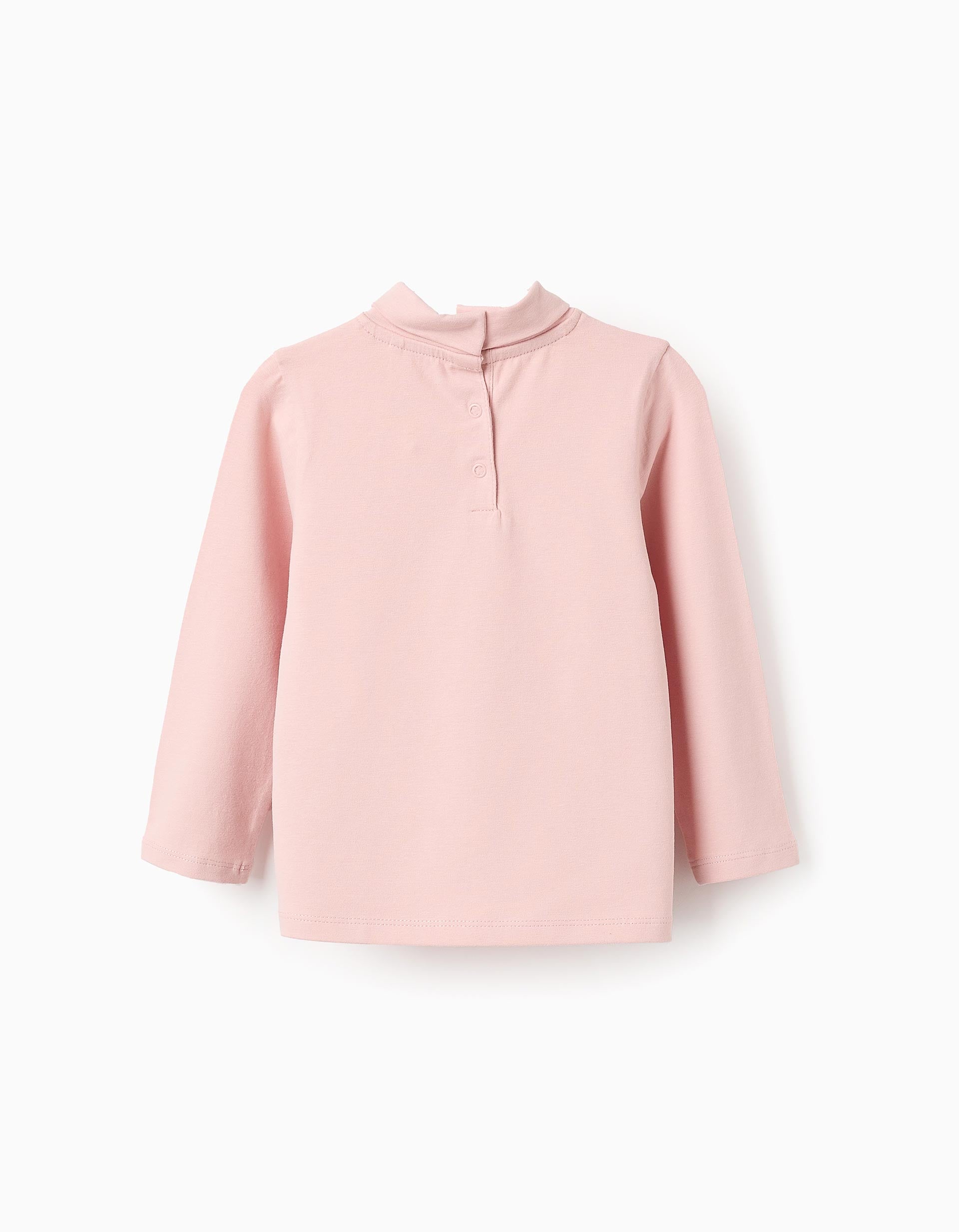 Camisola de Gola Semialta para Bebé Menina, Rosa