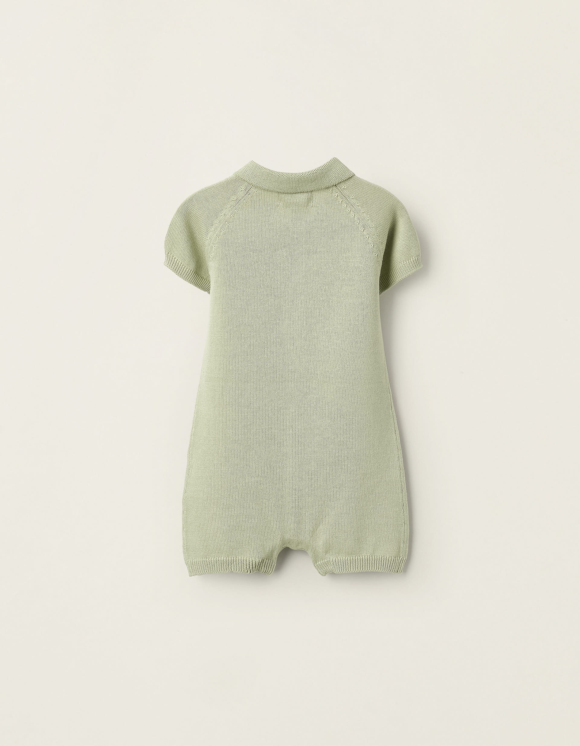 Knitted Romper for Newborns, Green